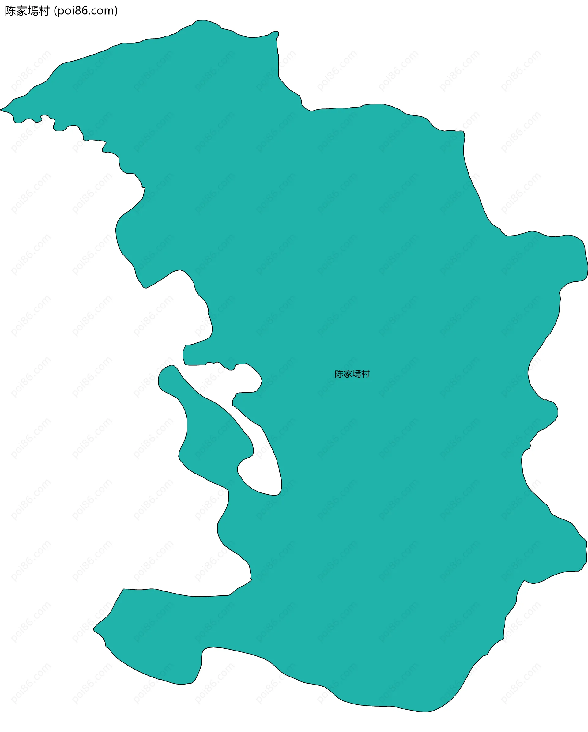 陈家墕村边界地图