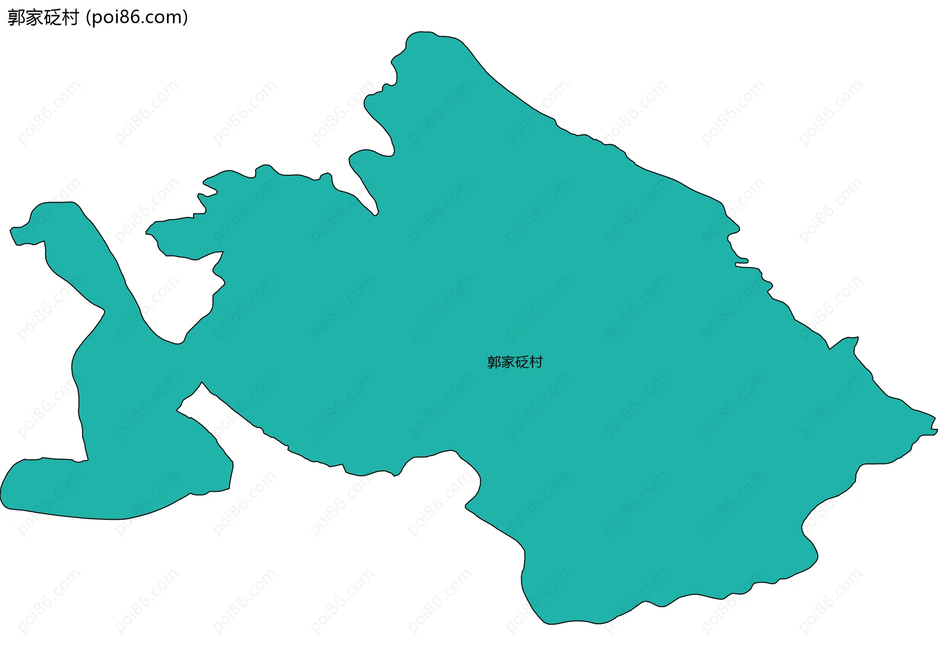 郭家砭村边界地图