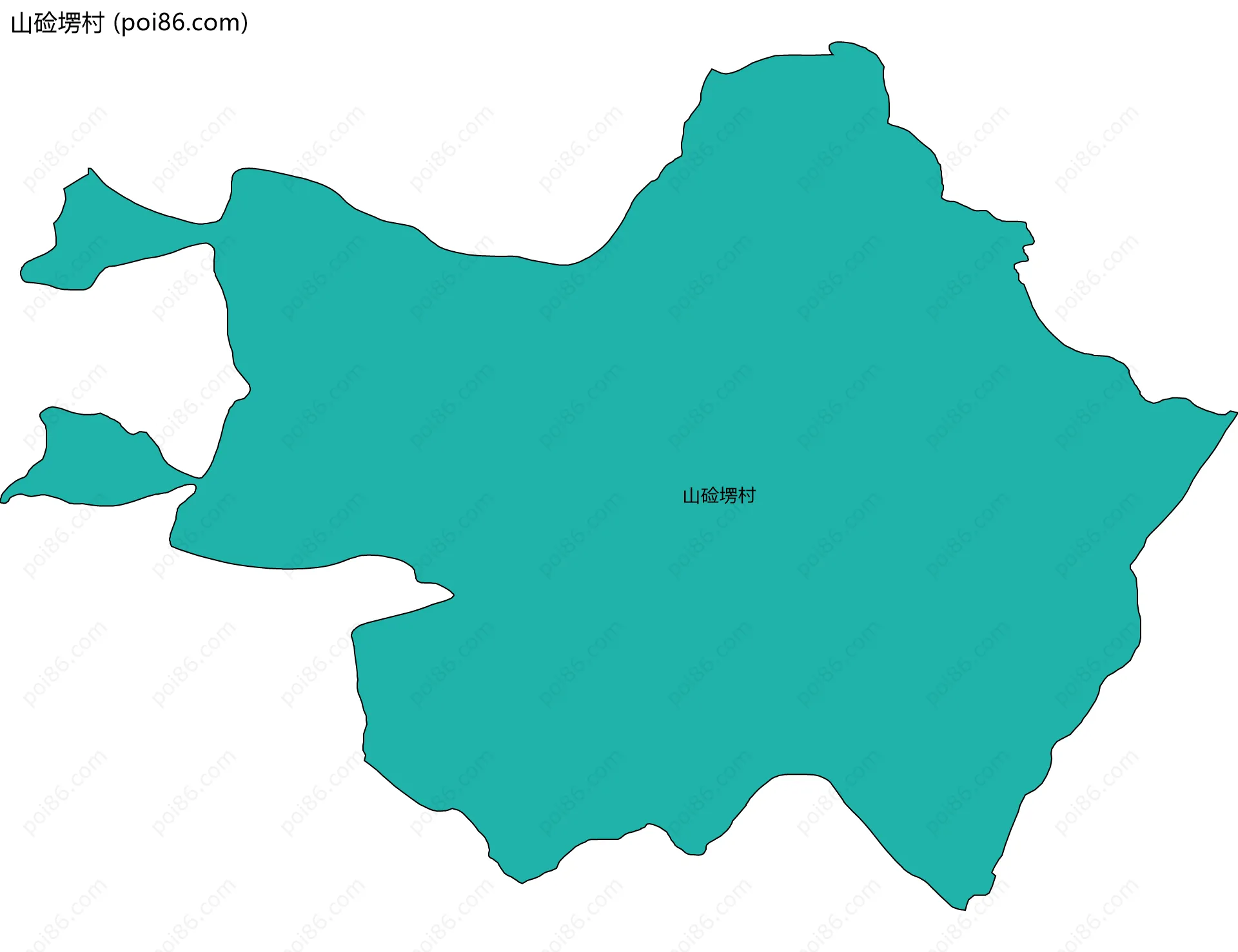 山硷塄村边界地图