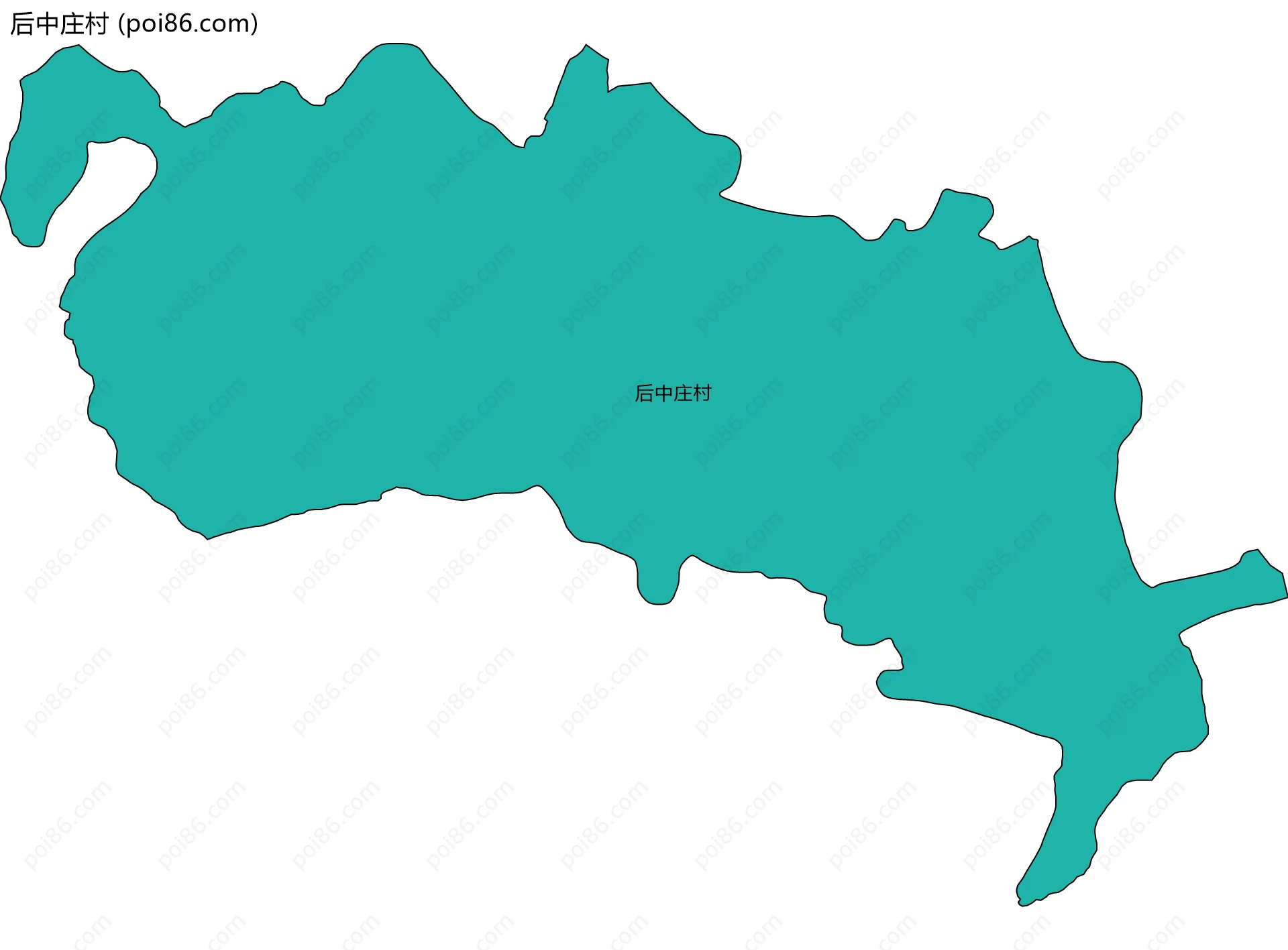 后中庄村边界地图