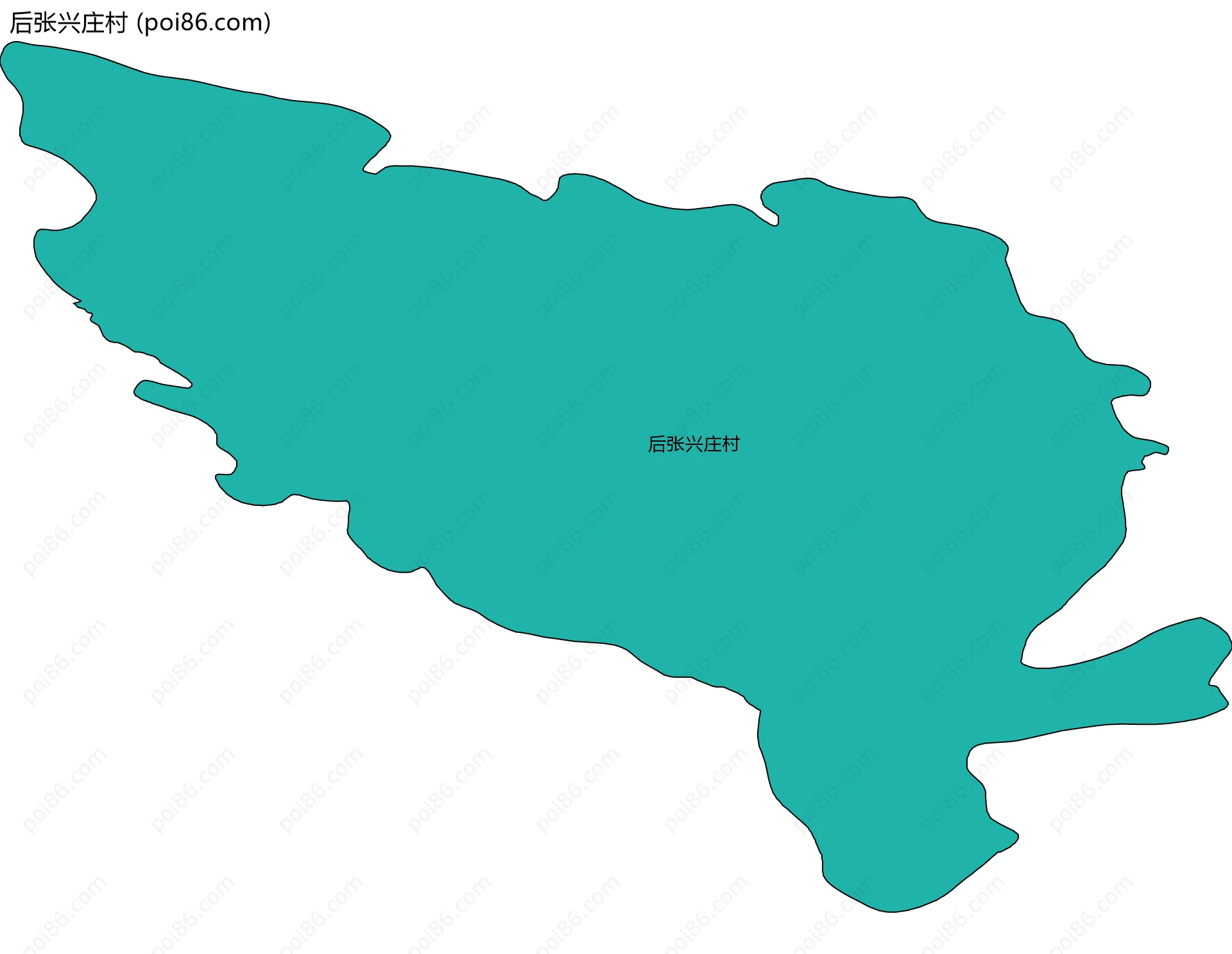 后张兴庄村边界地图