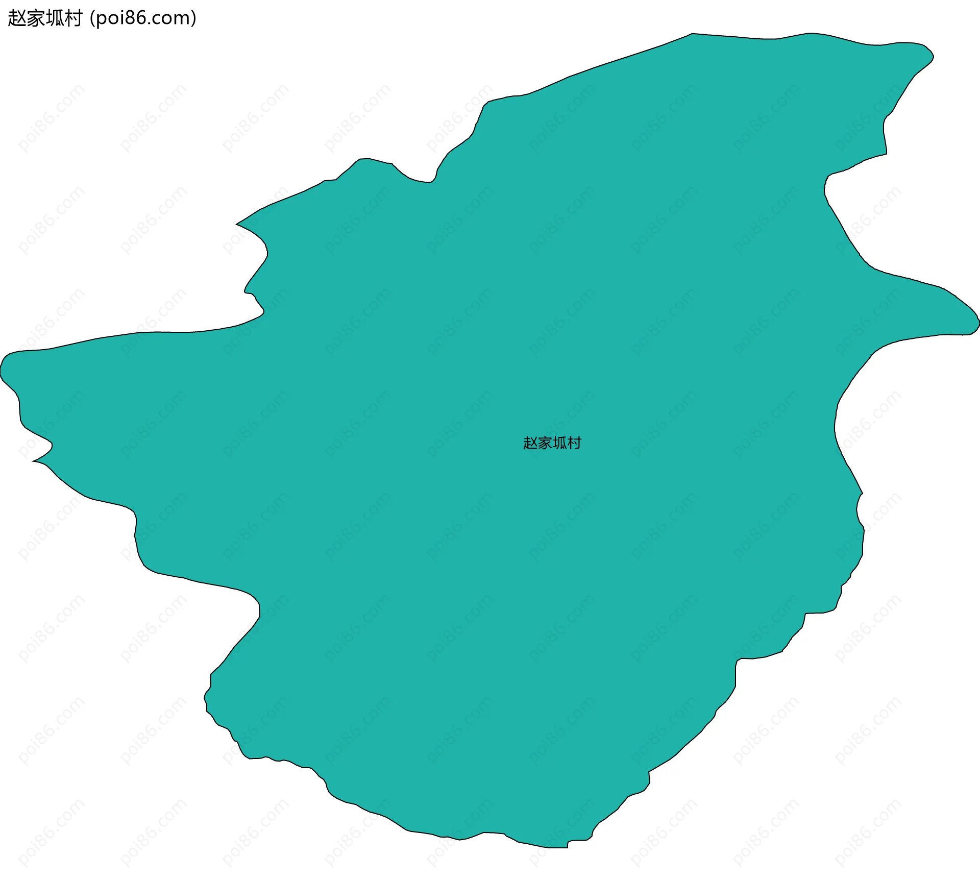 赵家坬村边界地图