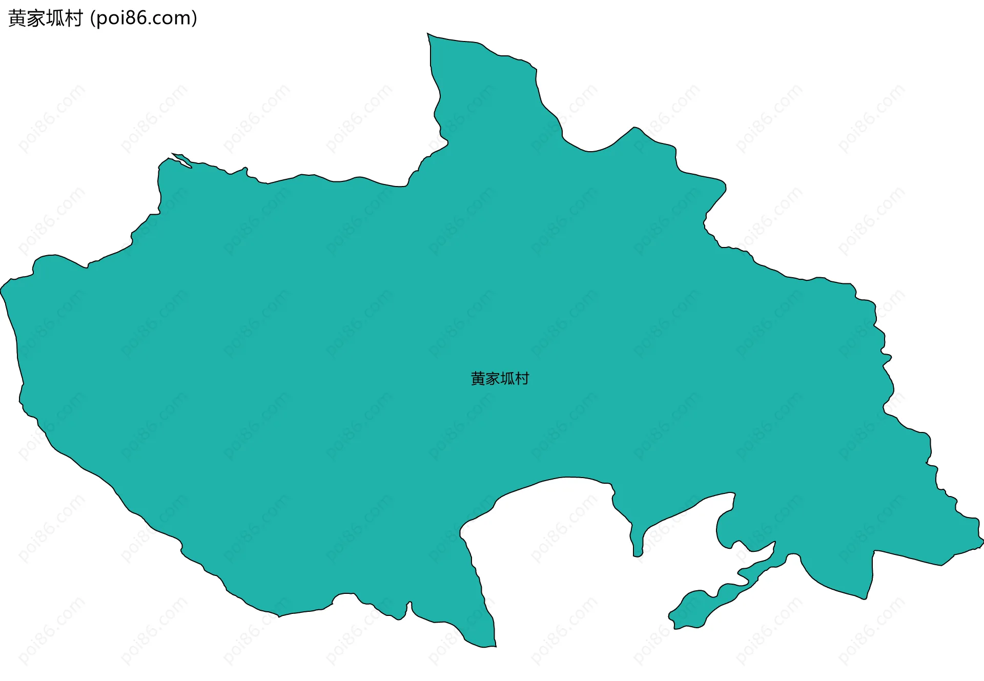 黄家坬村边界地图