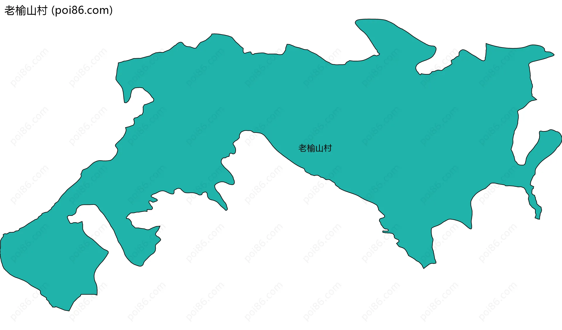 老榆山村边界地图