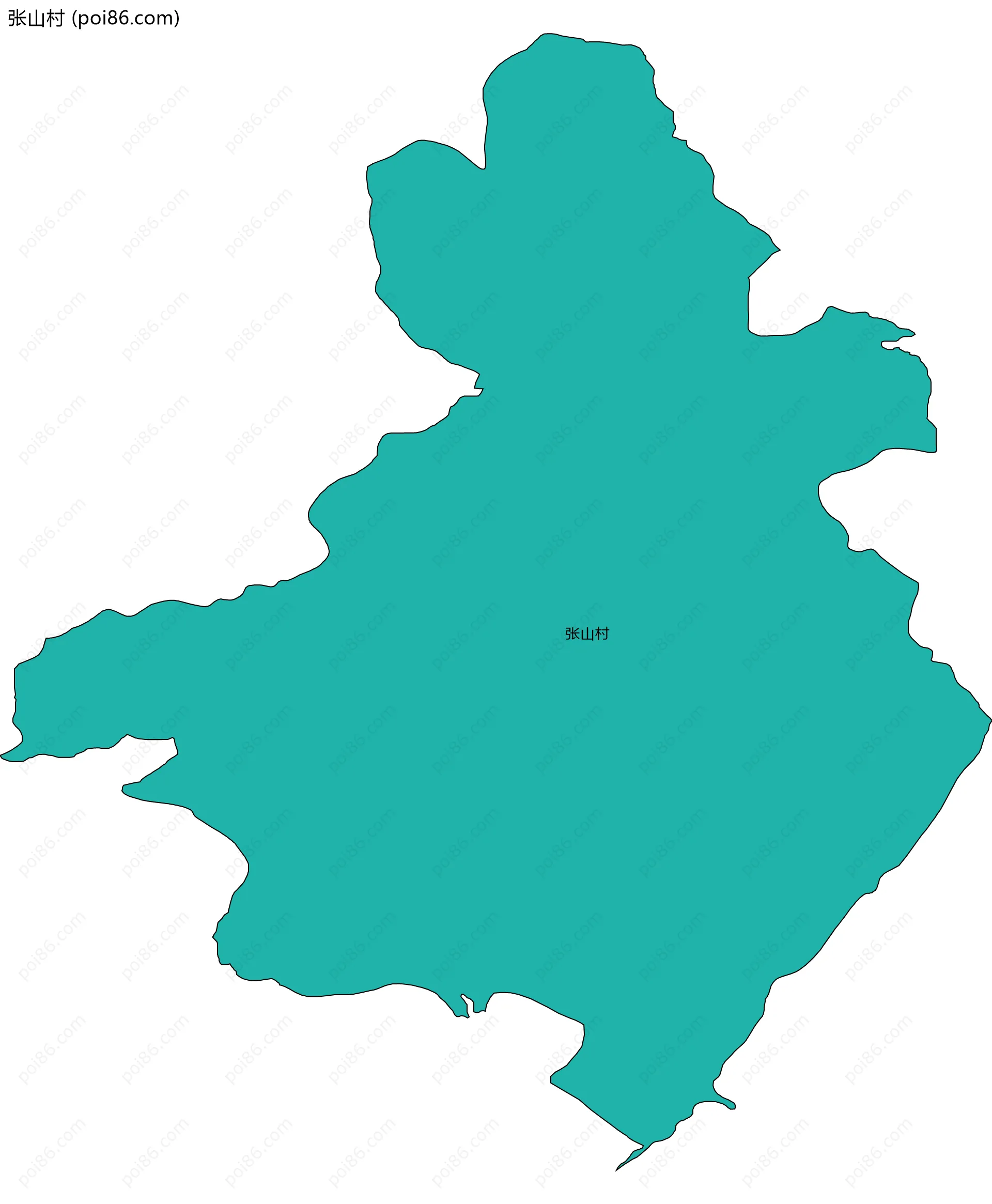 张山村边界地图