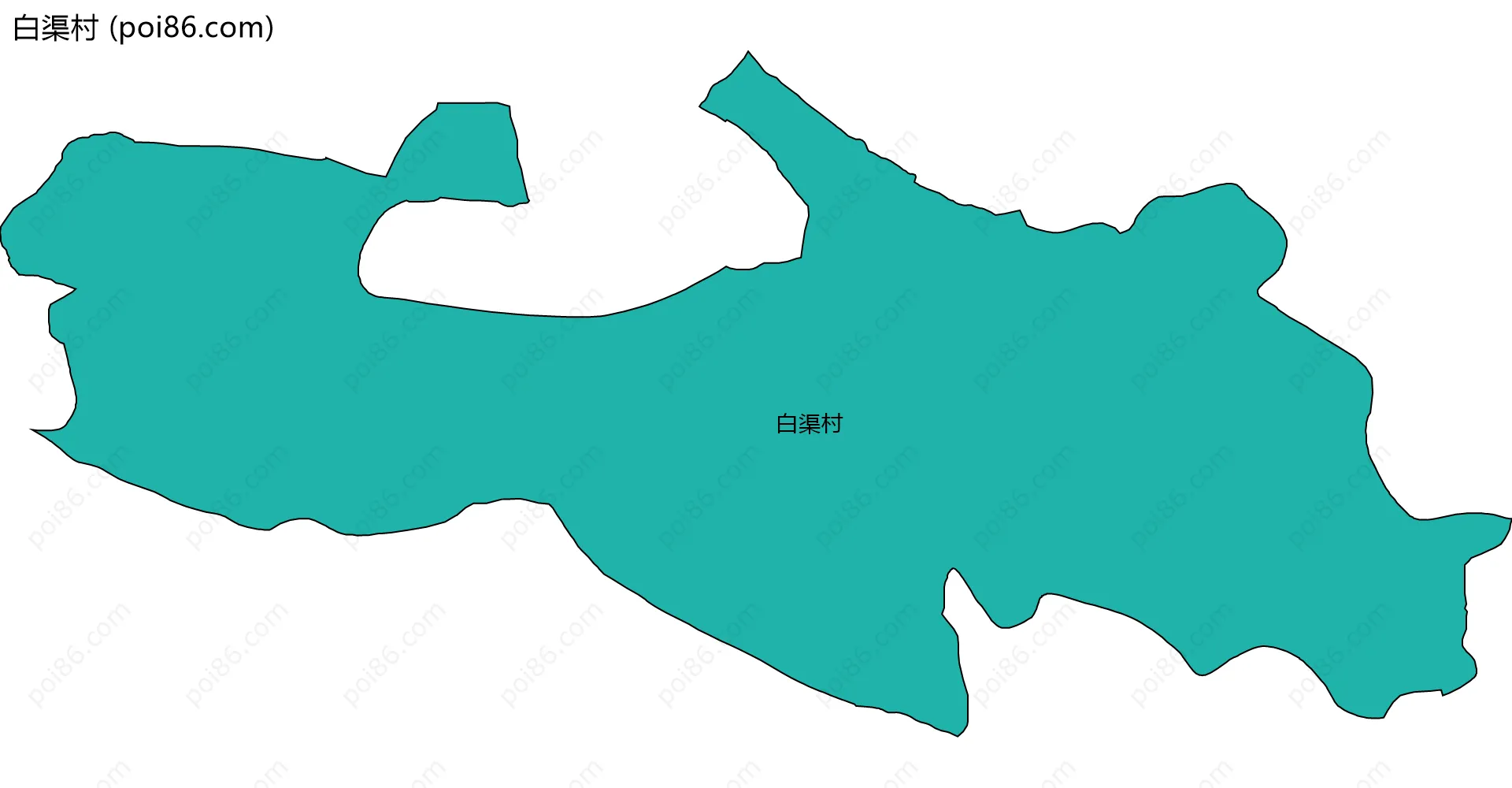 白渠村边界地图