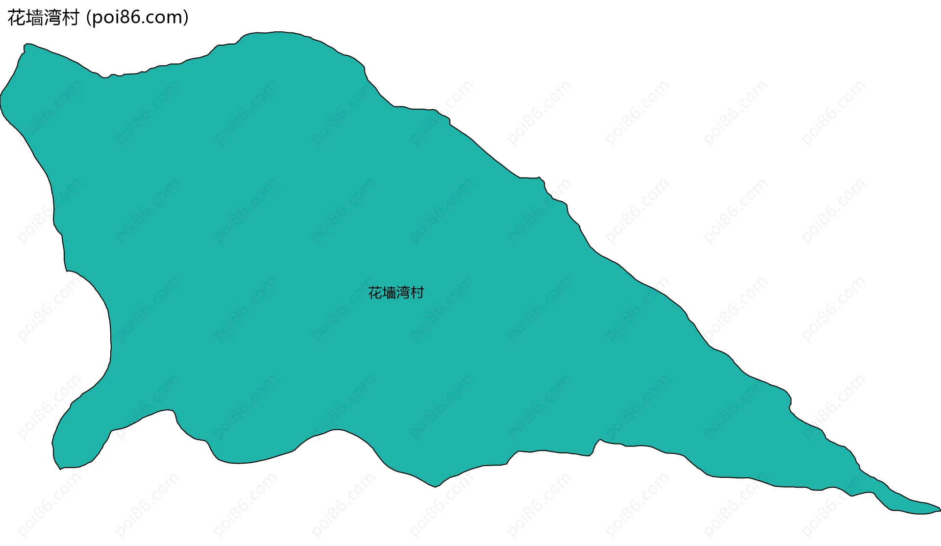 花墙湾村边界地图