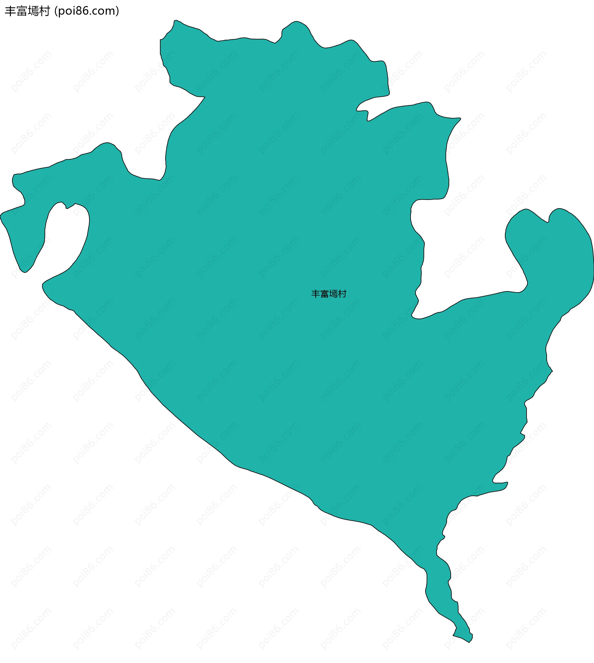 丰富墕村边界地图