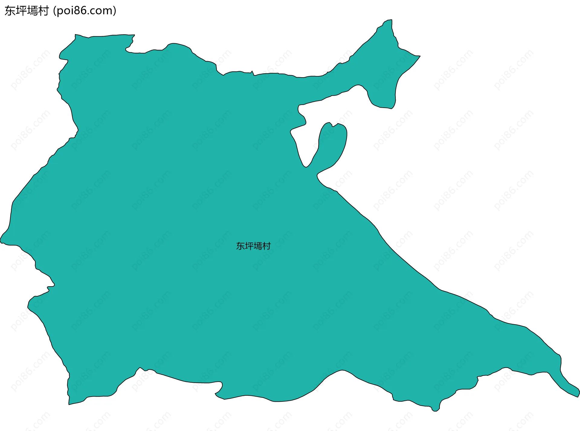 东坪墕村边界地图