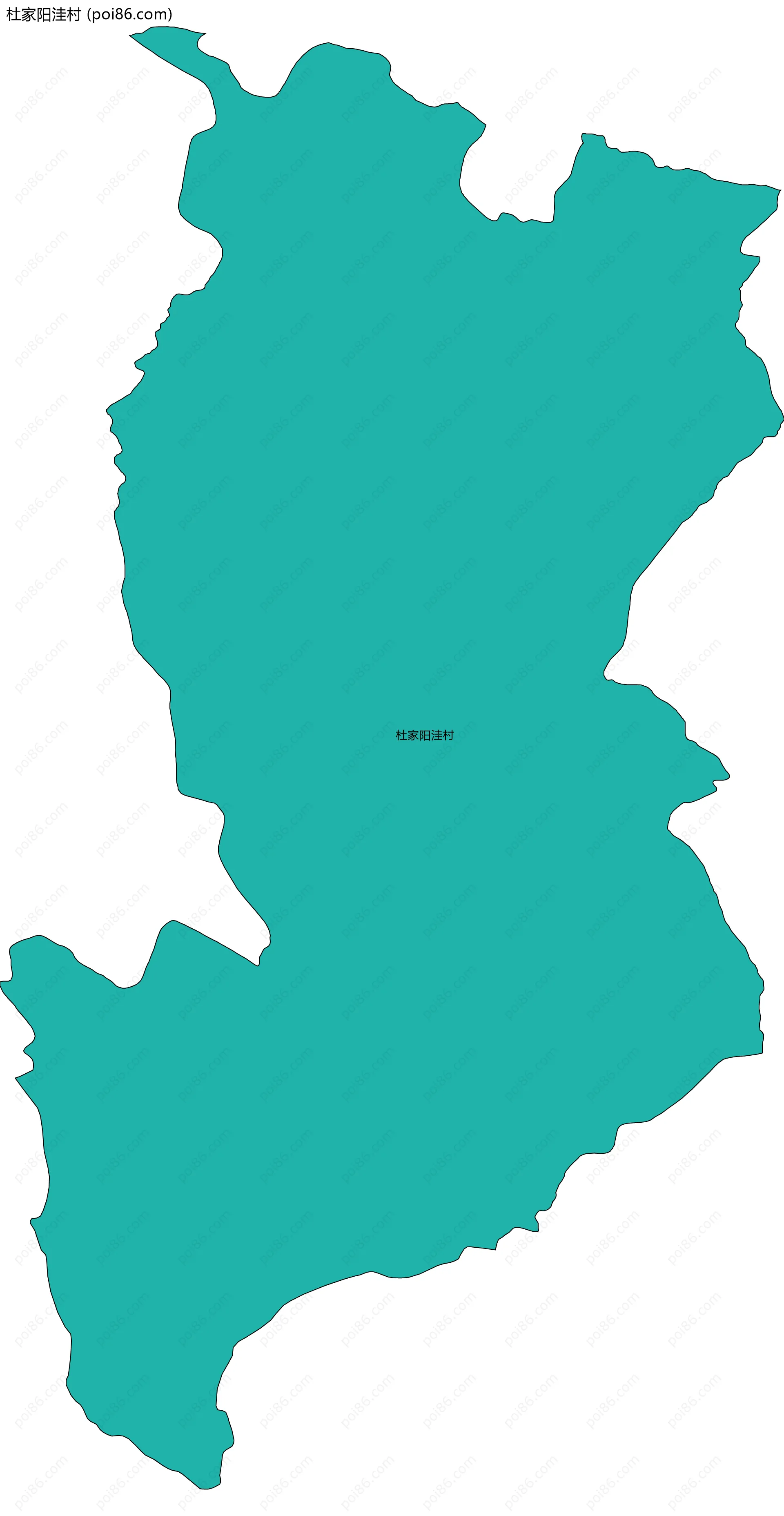 杜家阳洼村边界地图