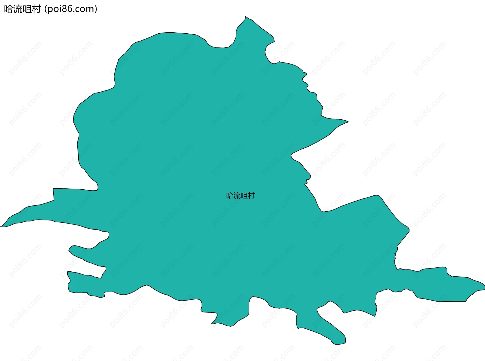 哈流咀村边界地图