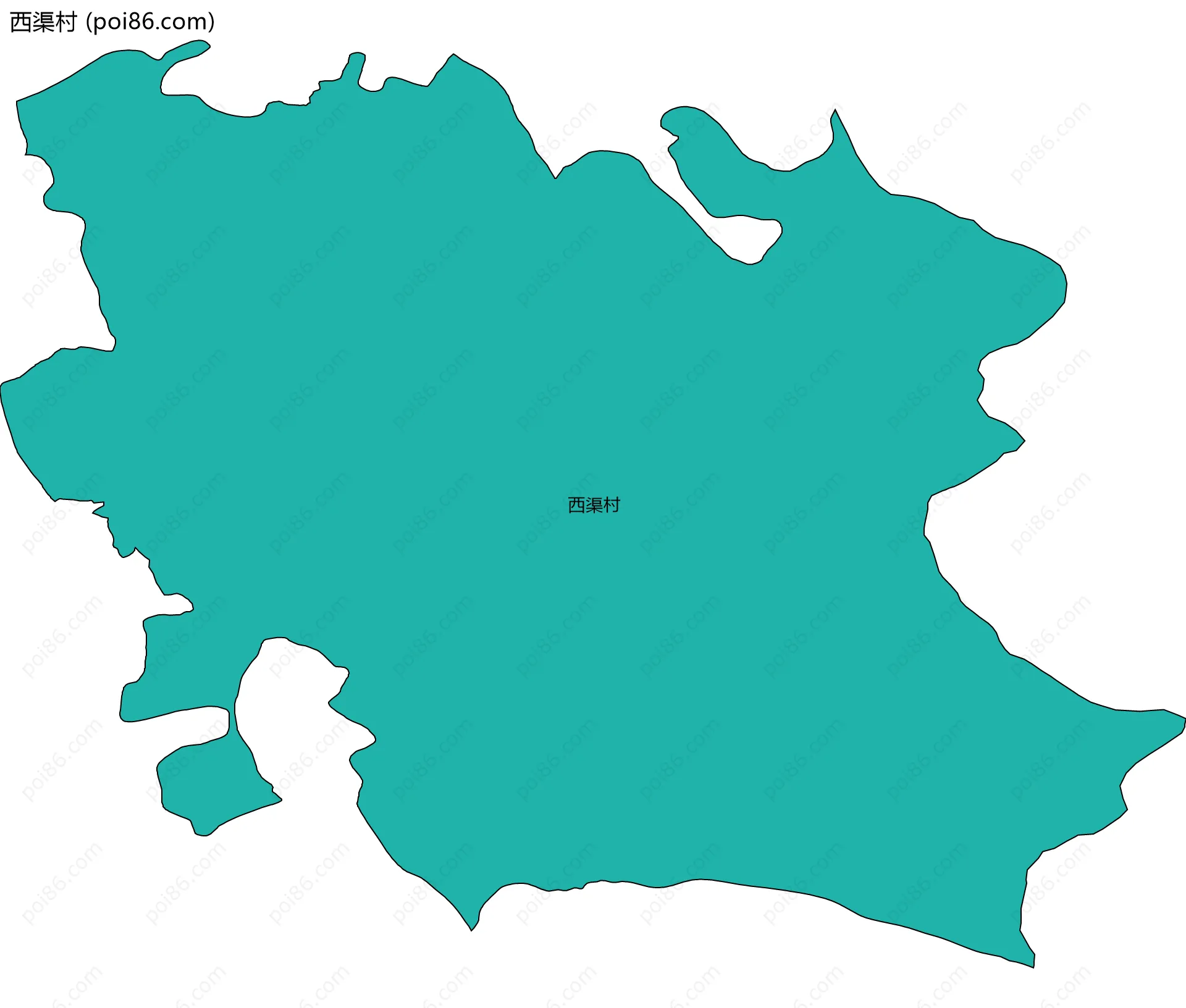 西渠村边界地图