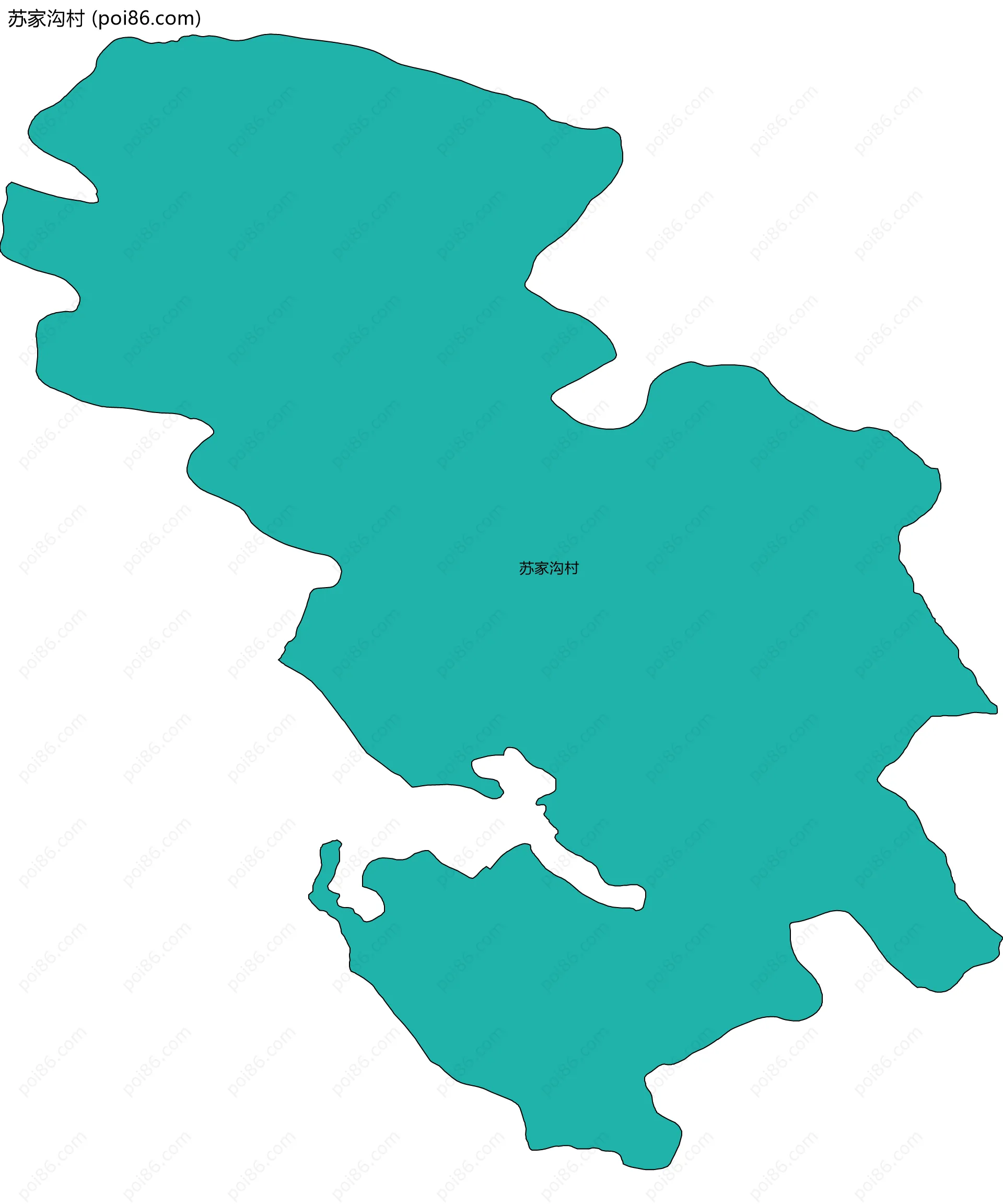 苏家沟村边界地图