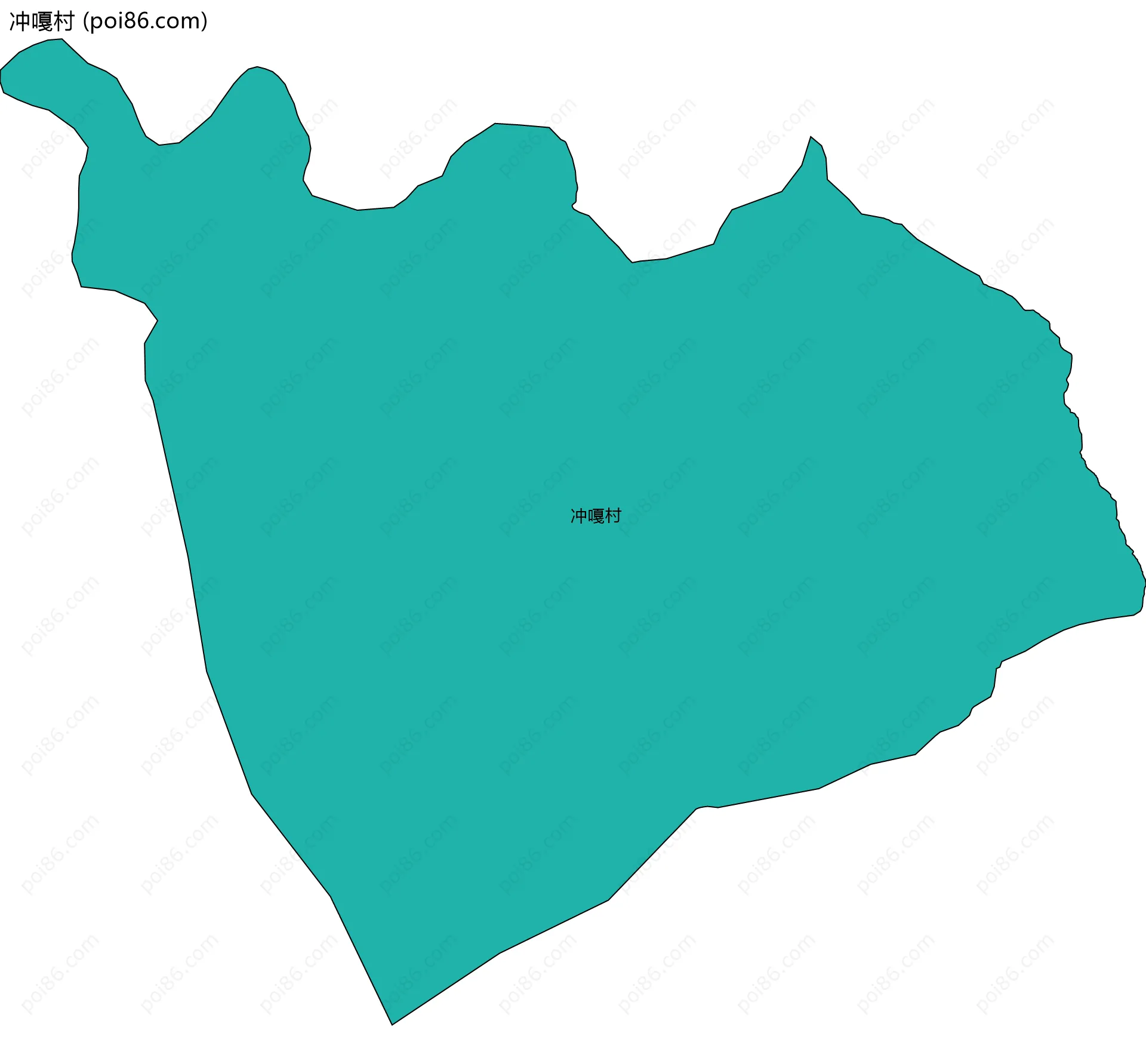 冲嘎村边界地图