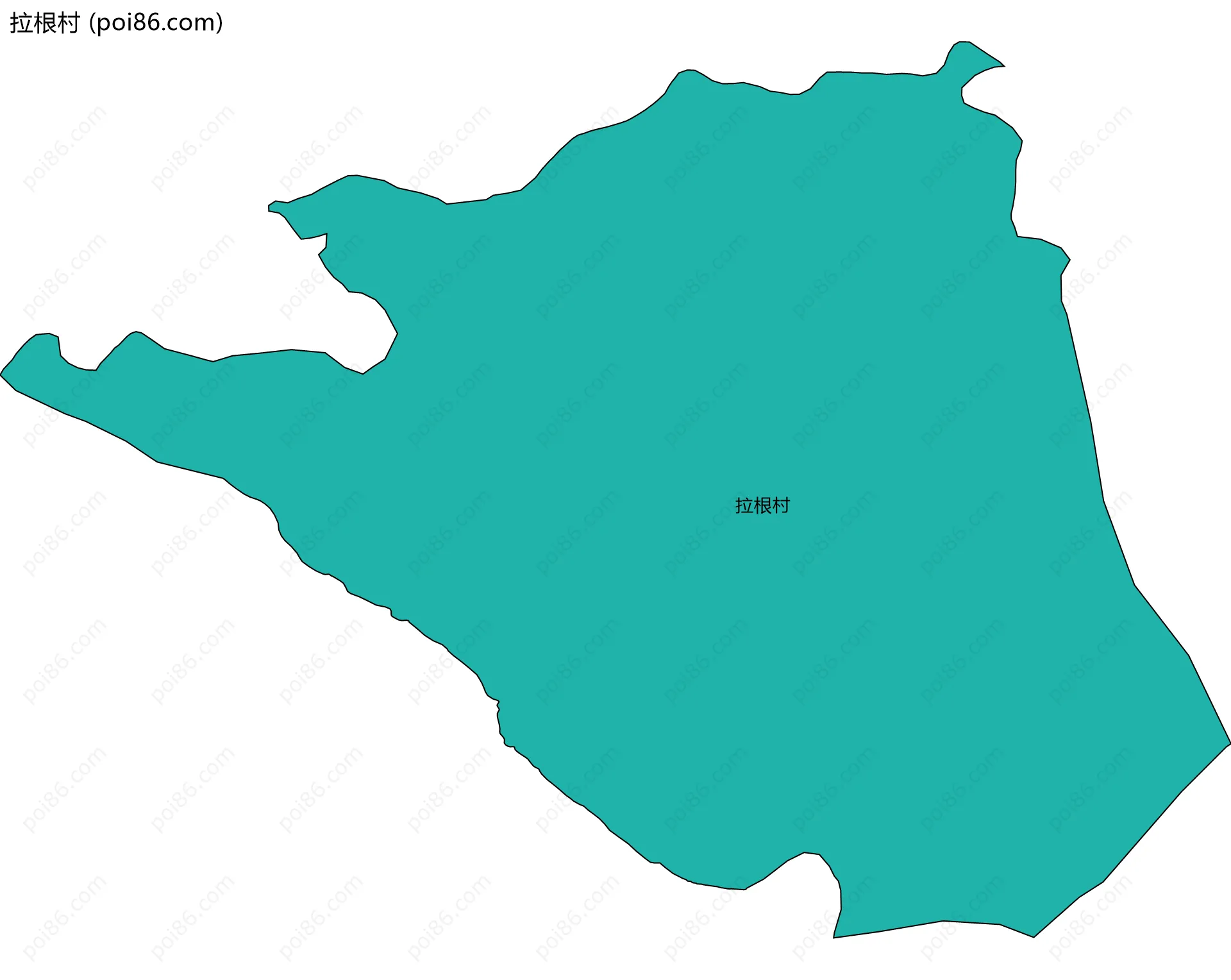 拉根村边界地图