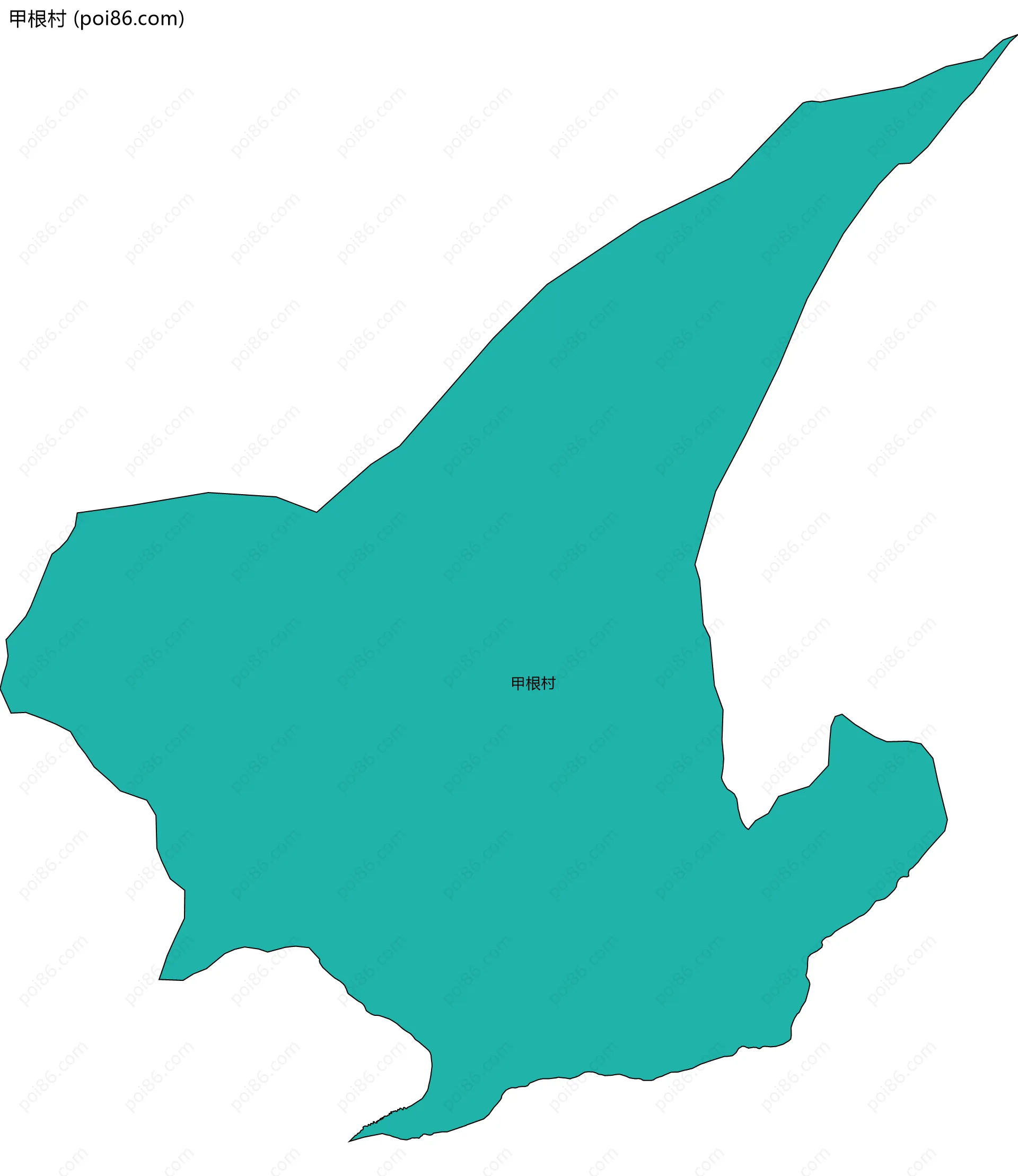 甲根村边界地图