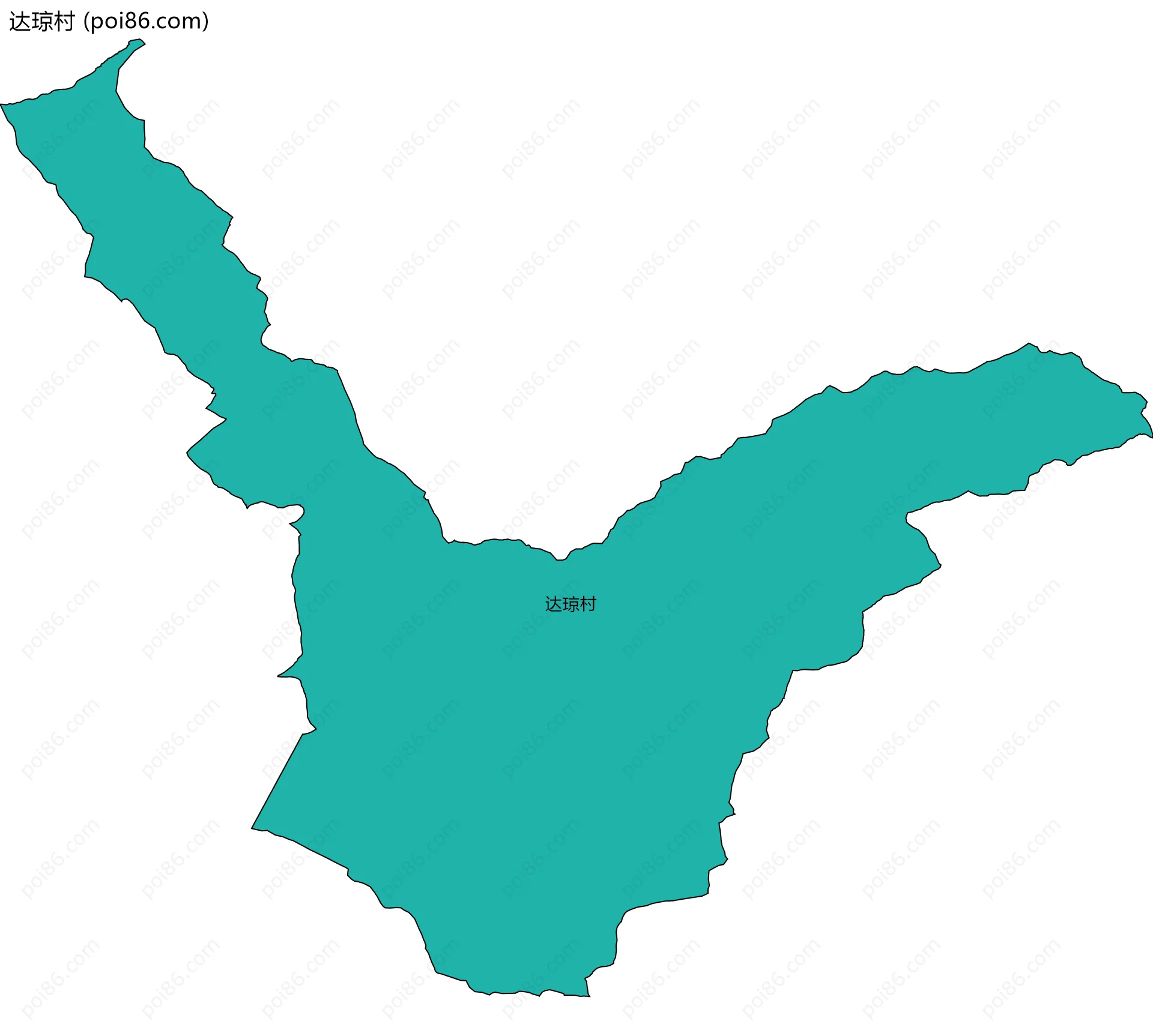 达琼村边界地图