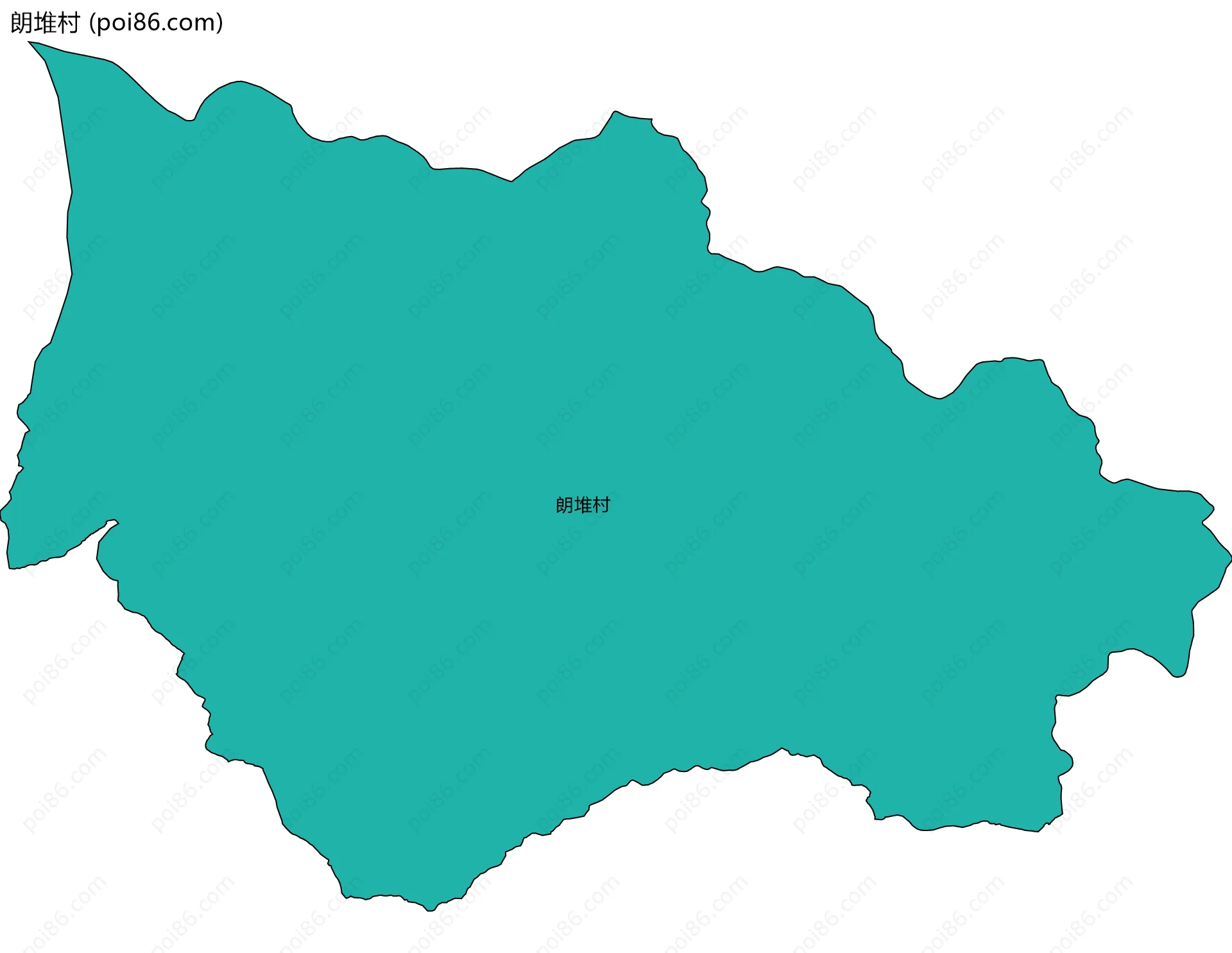 朗堆村边界地图