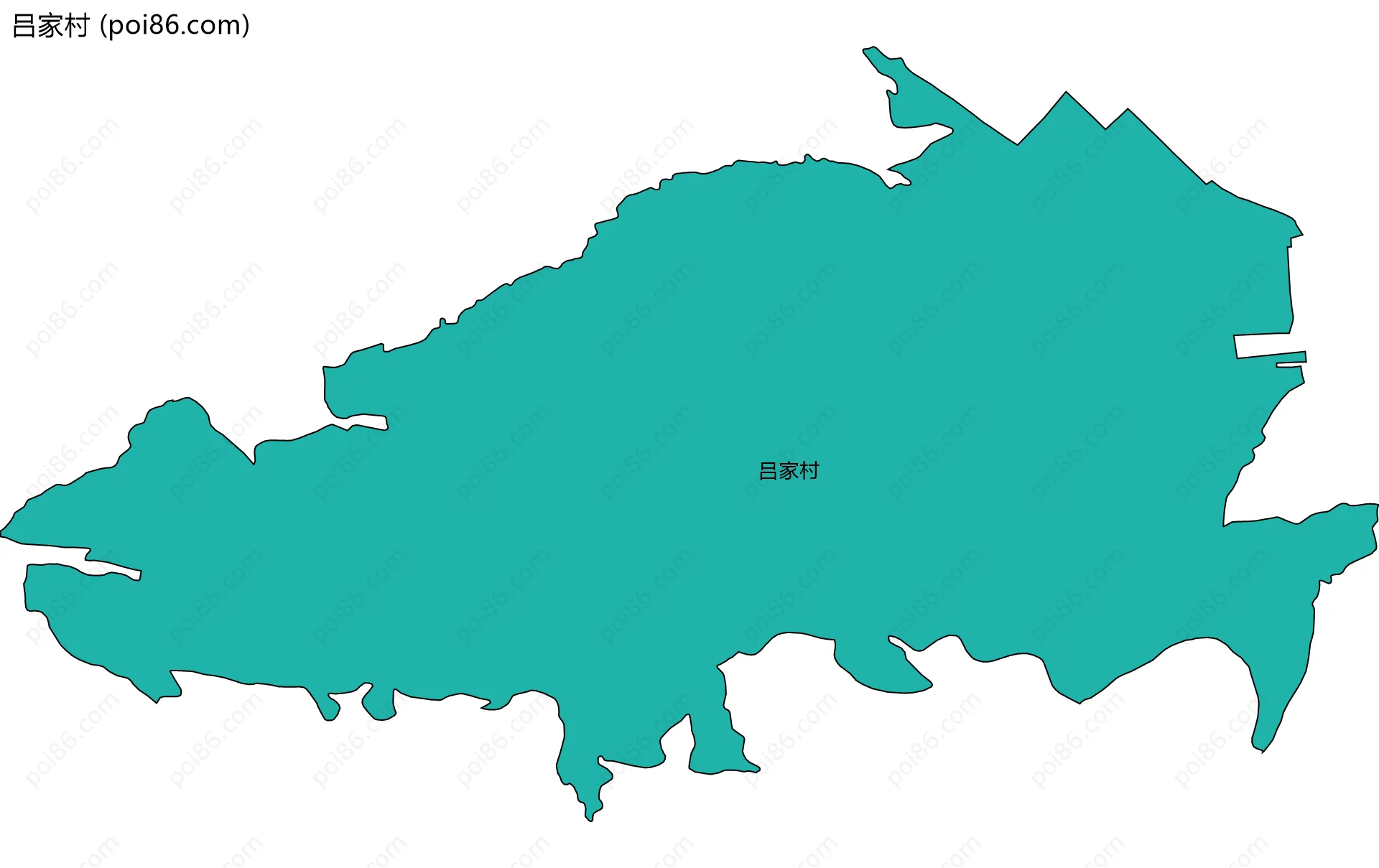 吕家村边界地图