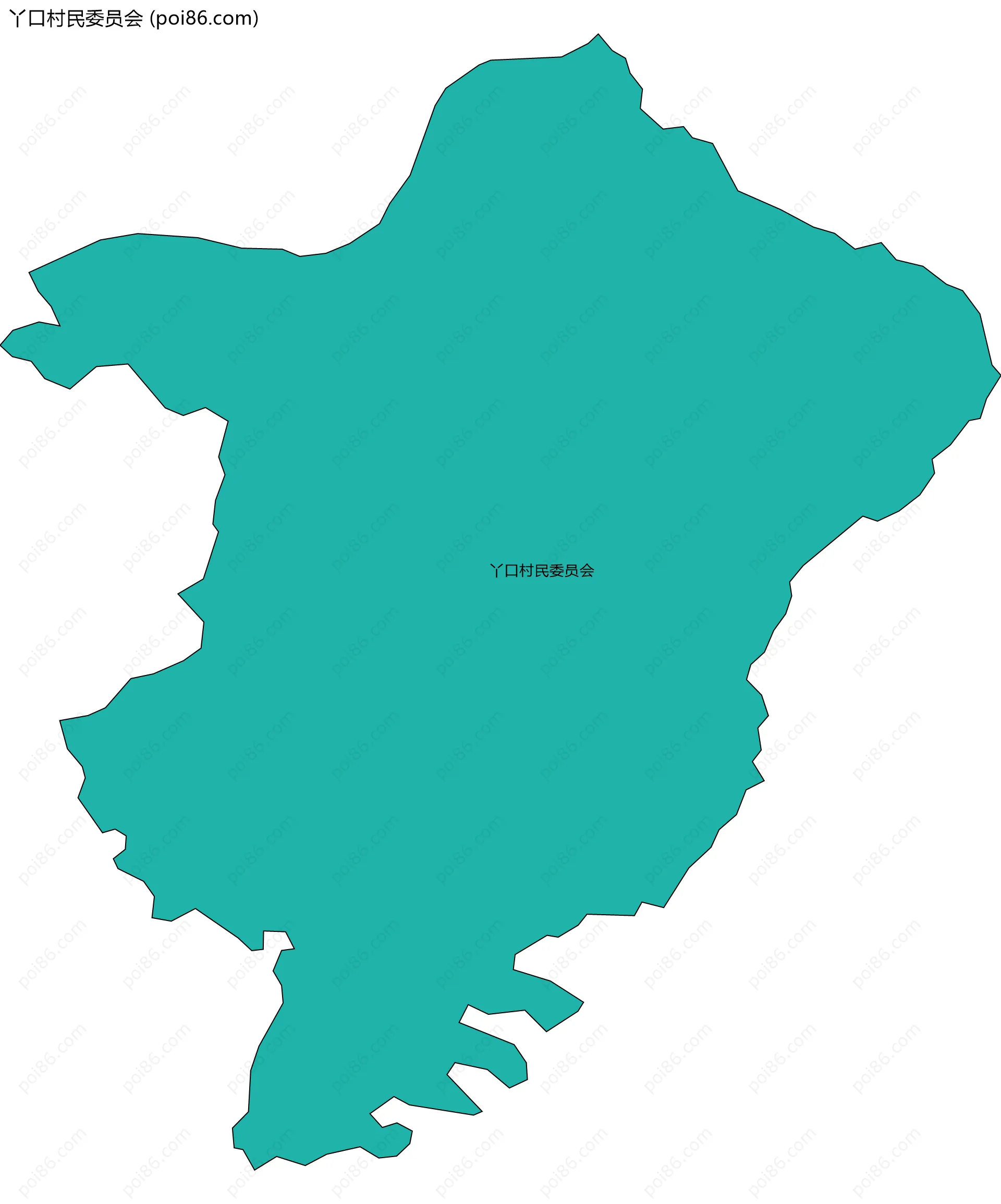 丫口村民委员会边界地图