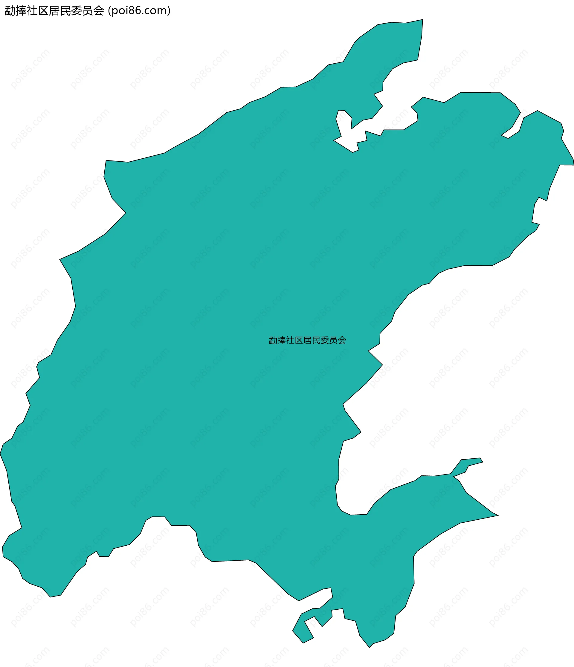 勐捧社区居民委员会边界地图