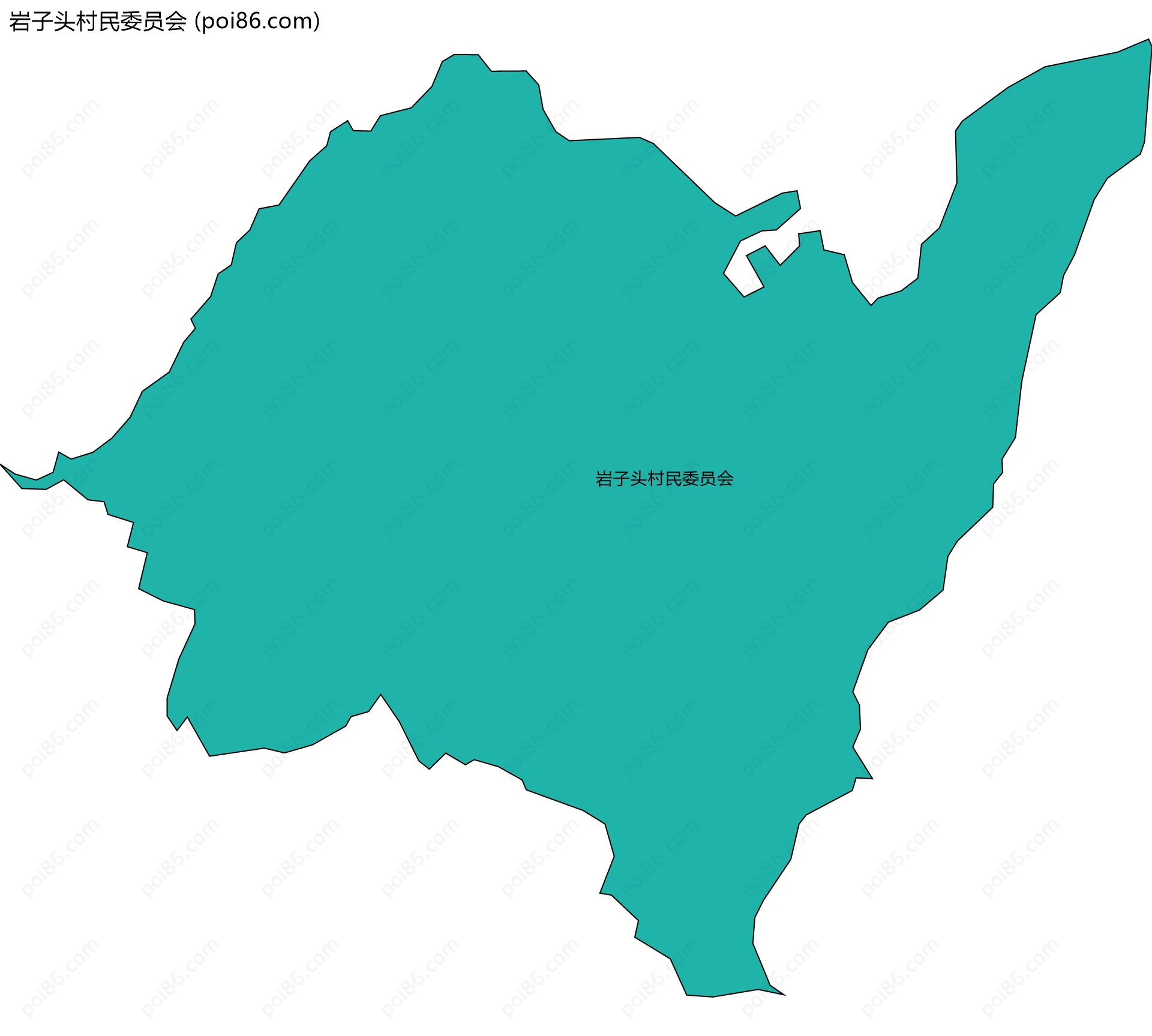 岩子头村民委员会边界地图