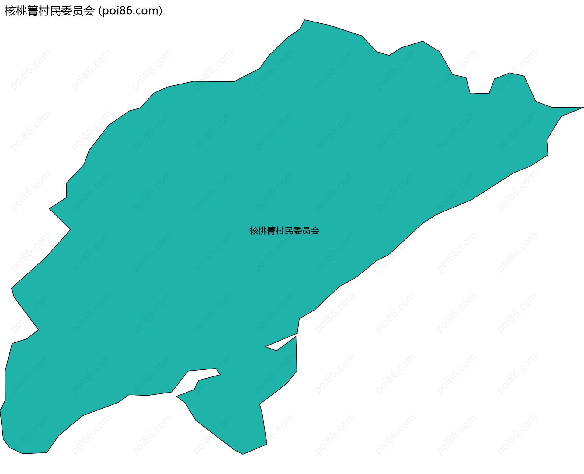 核桃箐村民委员会边界地图