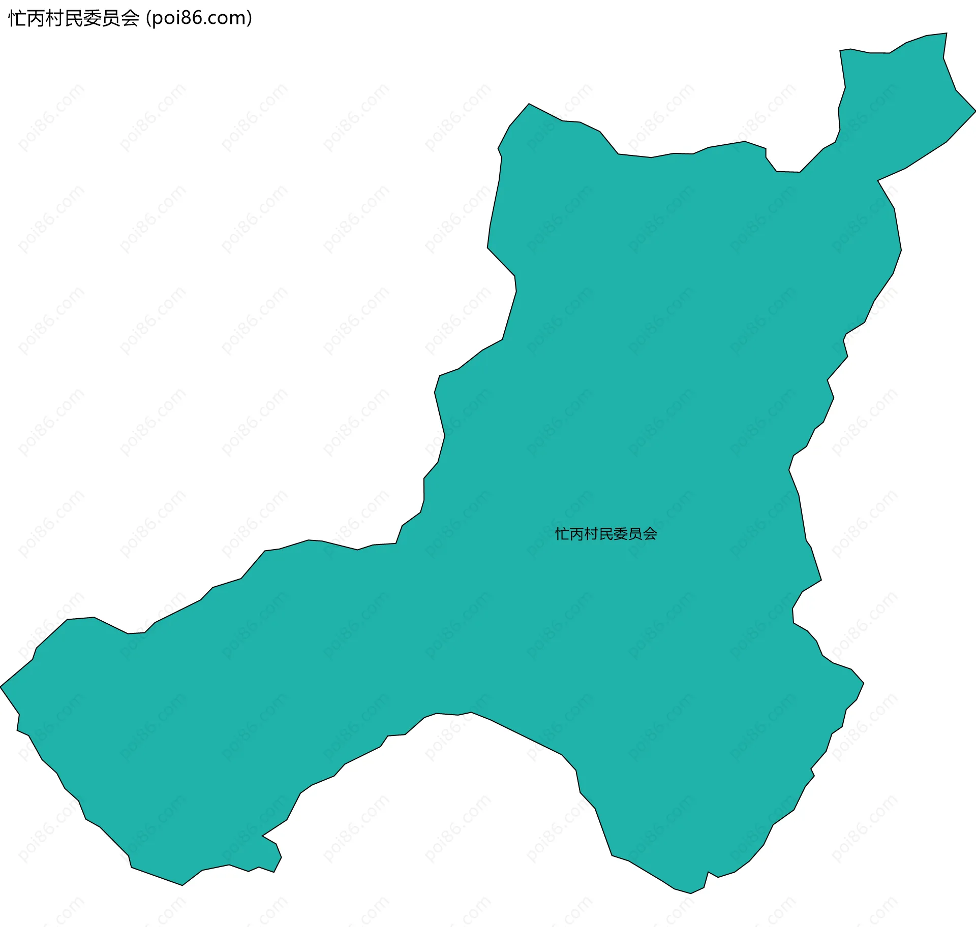 忙丙村民委员会边界地图