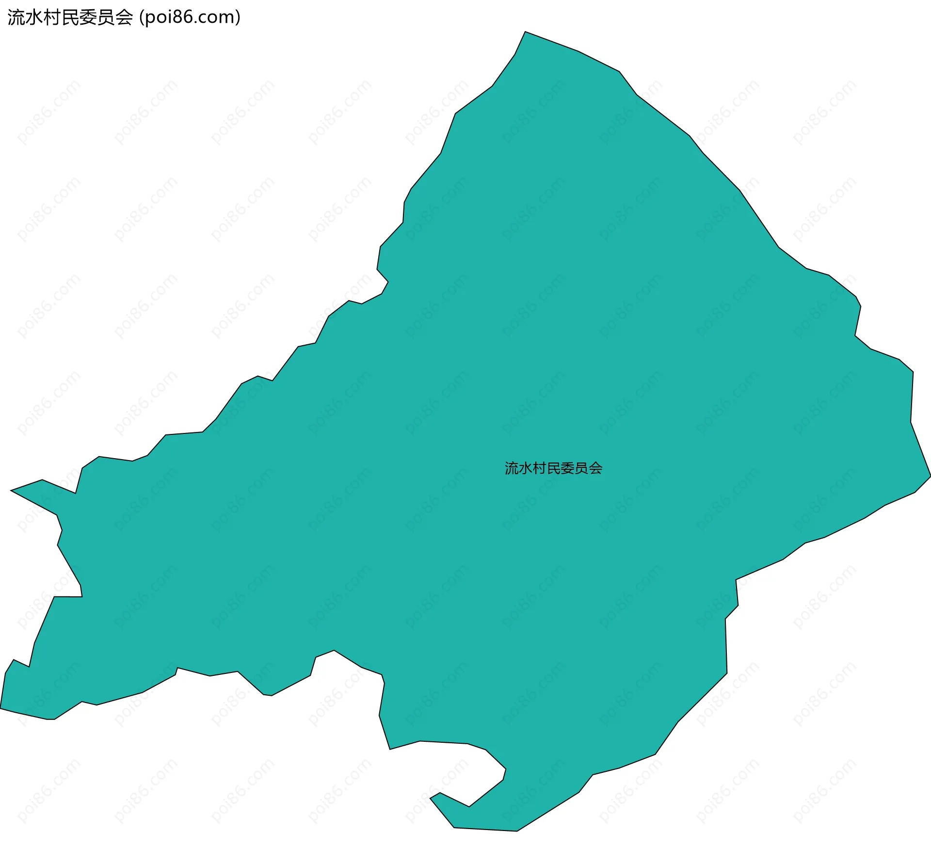 流水村民委员会边界地图