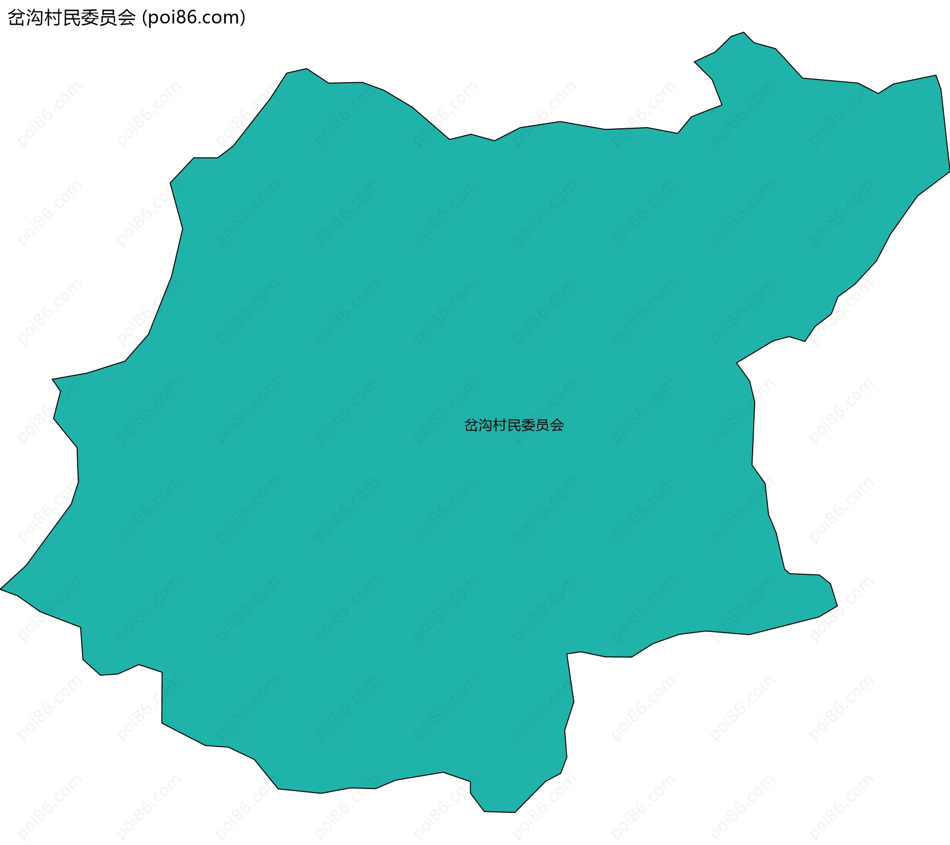 岔沟村民委员会边界地图