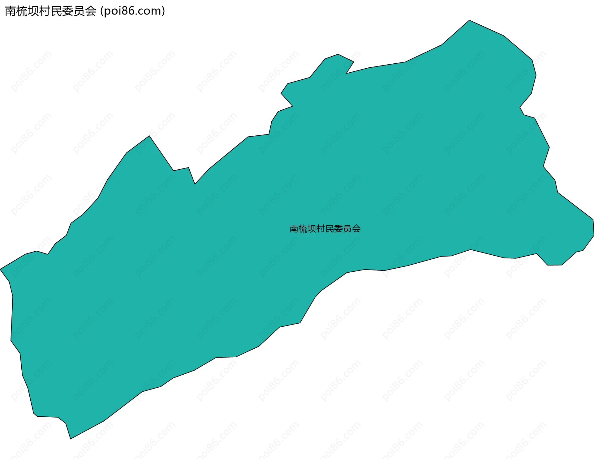 南梳坝村民委员会边界地图