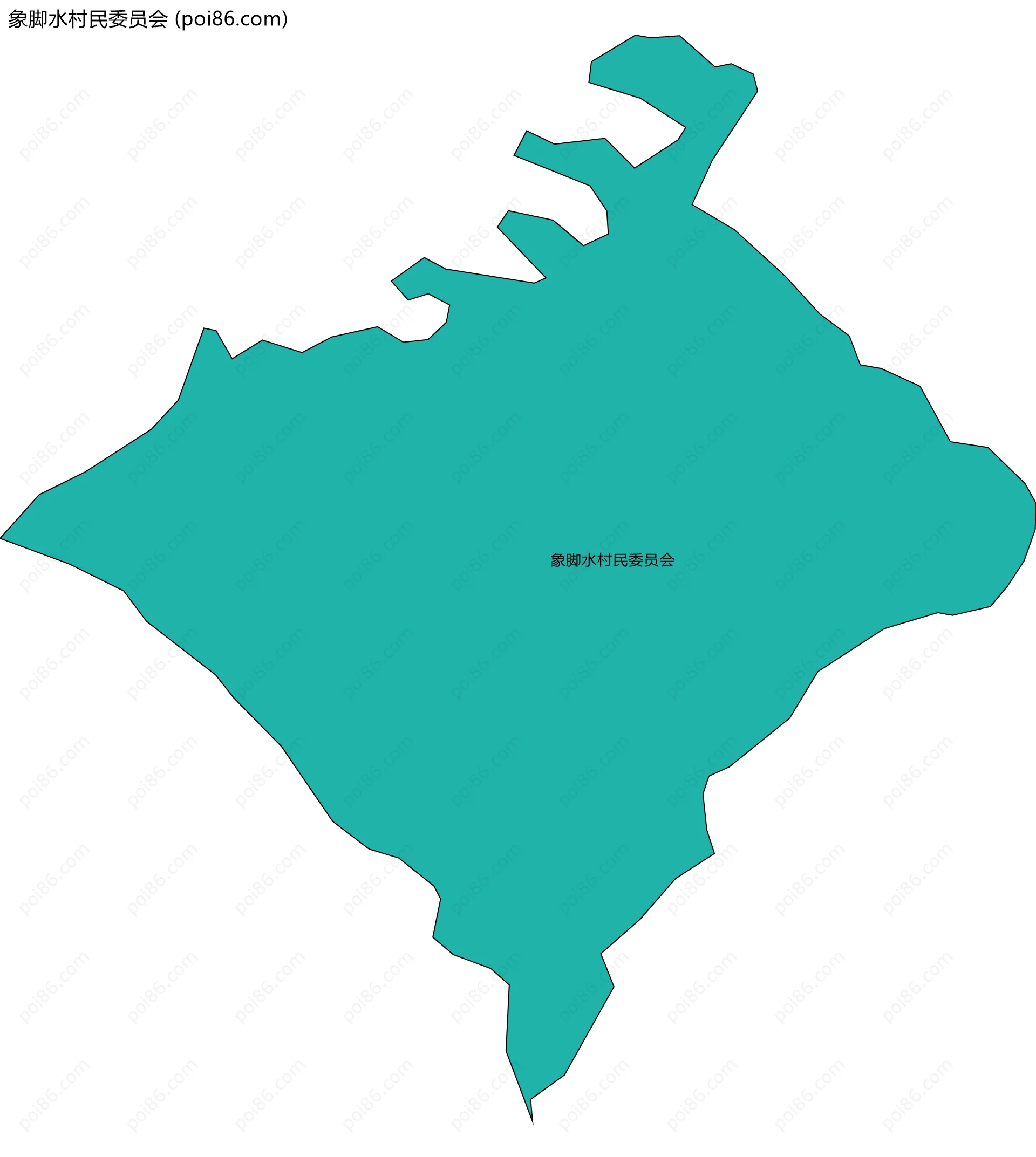 象脚水村民委员会边界地图