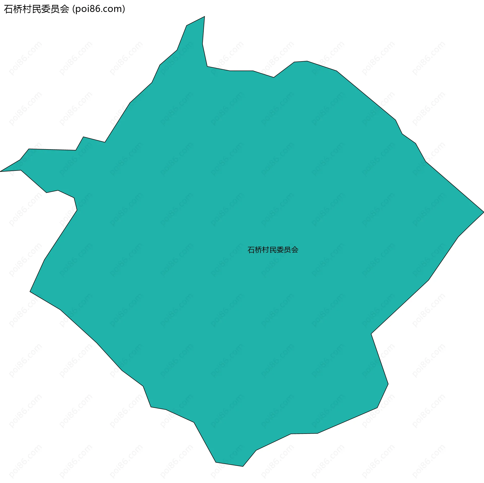 石桥村民委员会边界地图