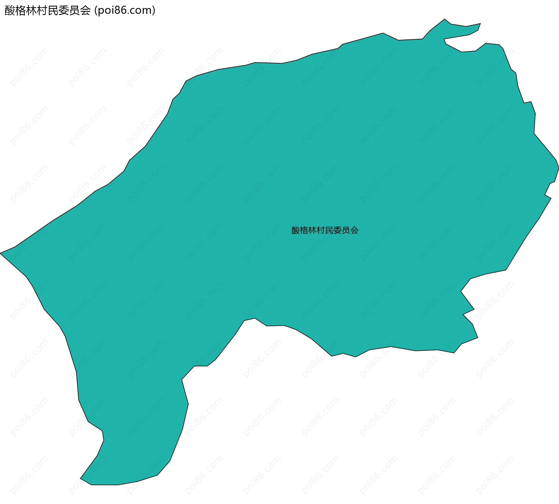 酸格林村民委员会边界地图