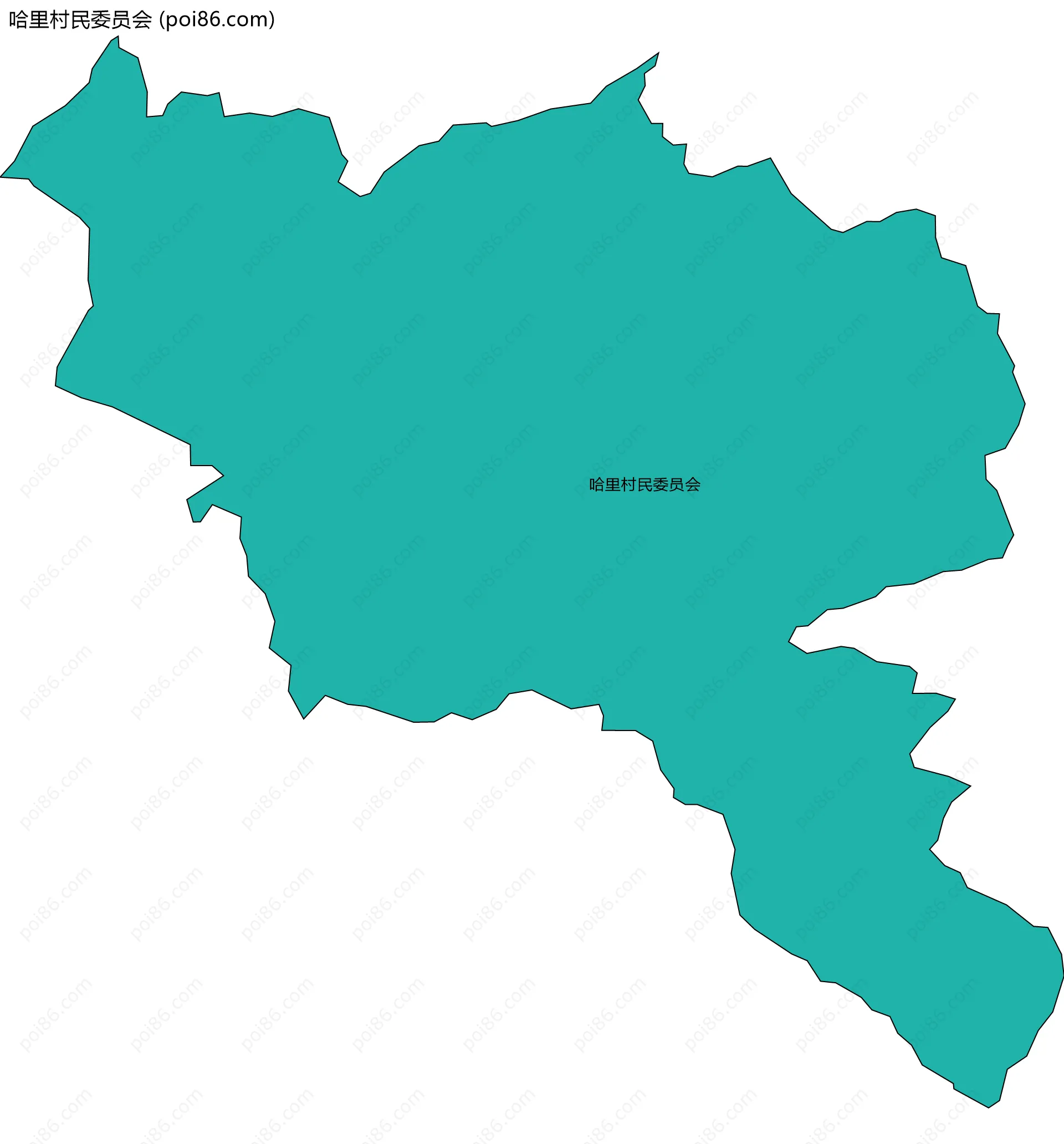 哈里村民委员会边界地图