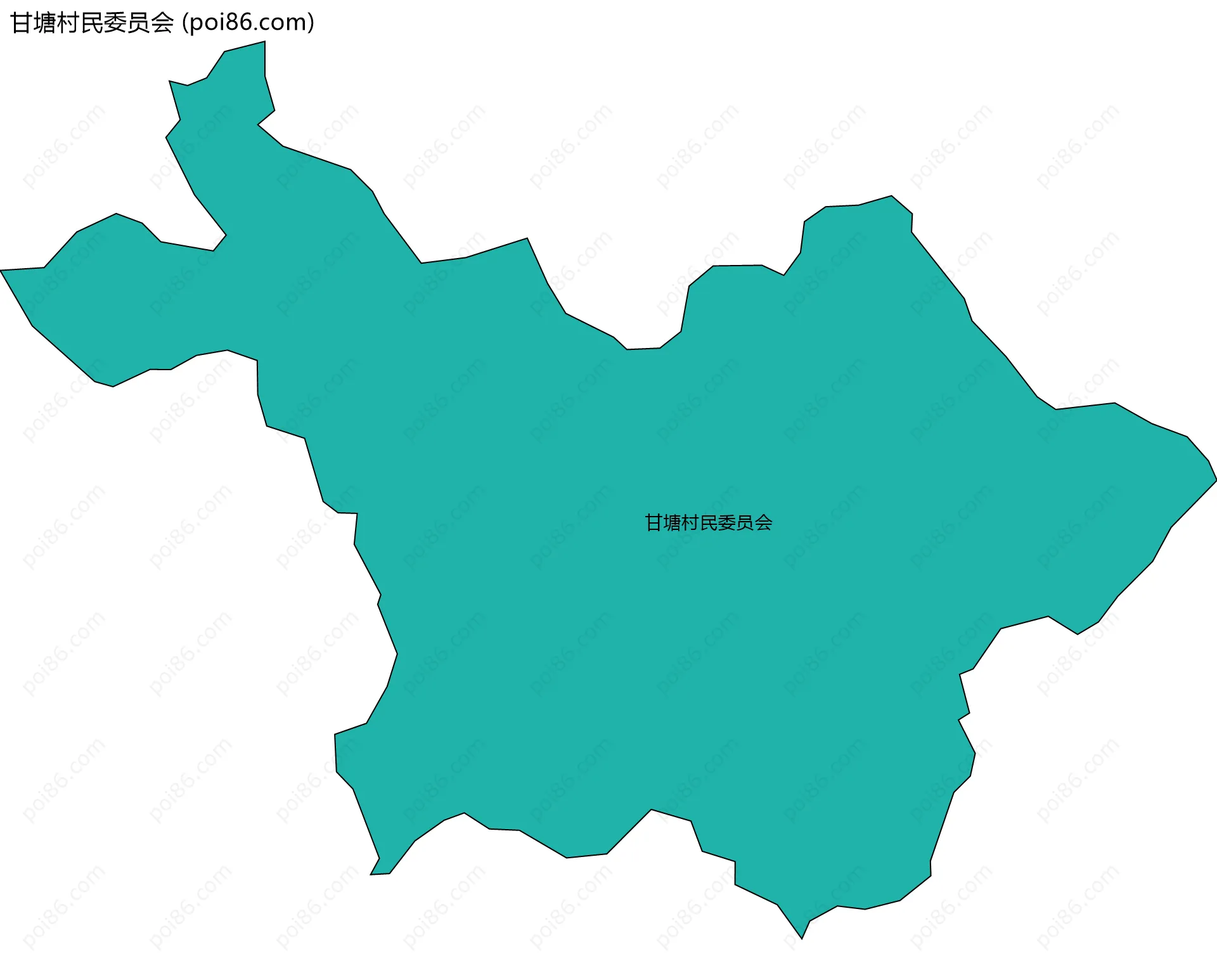 甘塘村民委员会边界地图