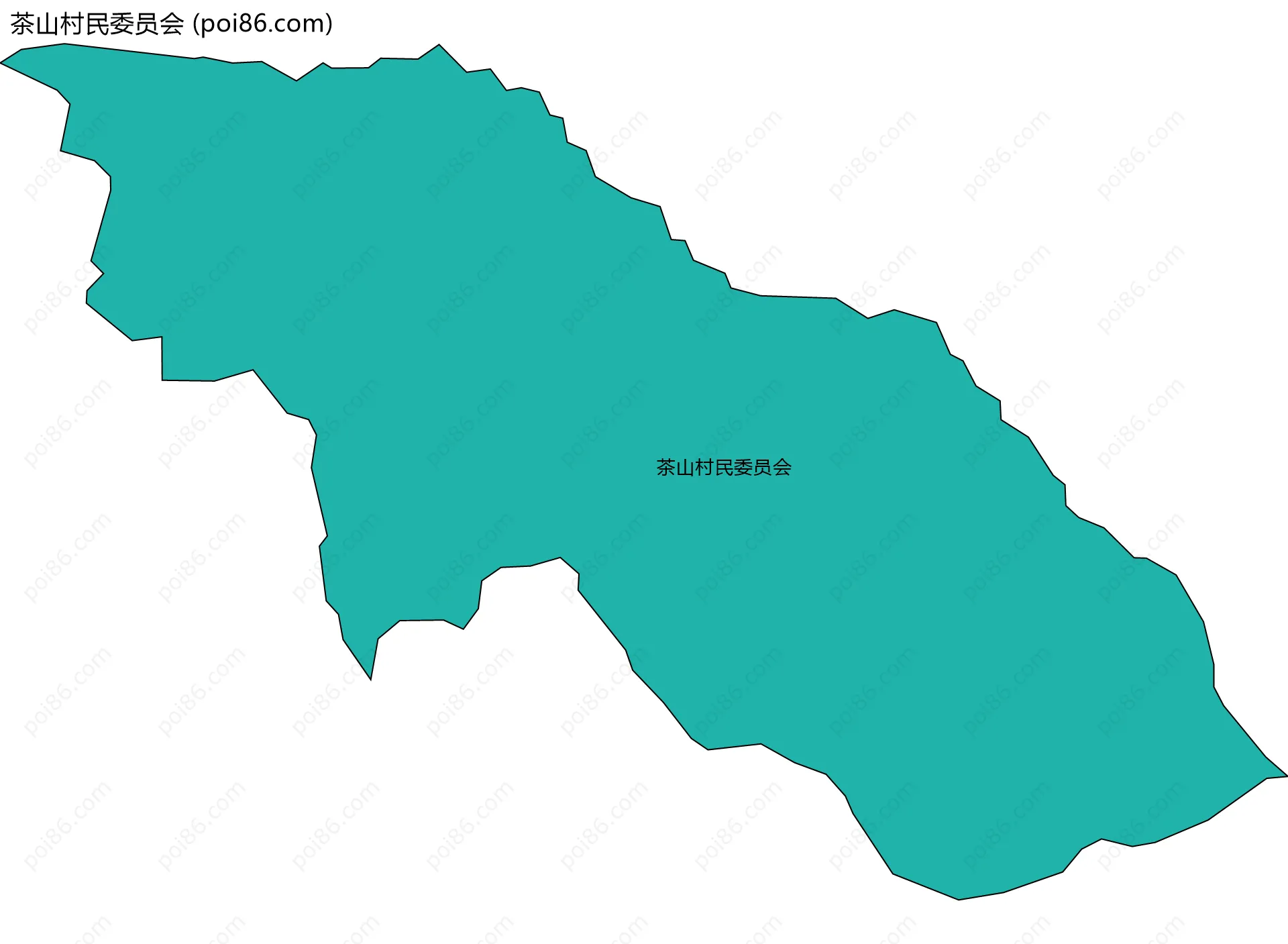 茶山村民委员会边界地图