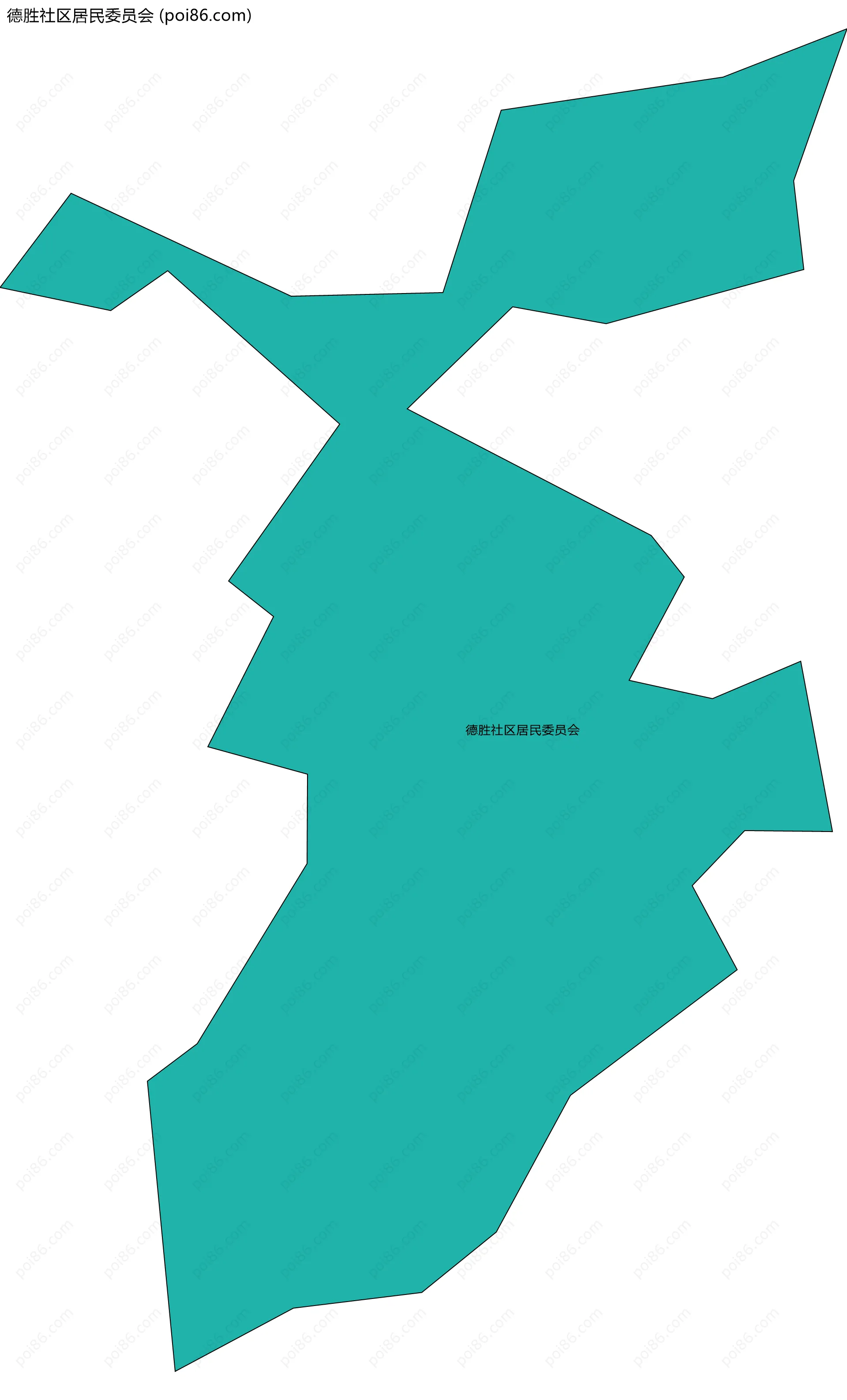 德胜社区居民委员会边界地图