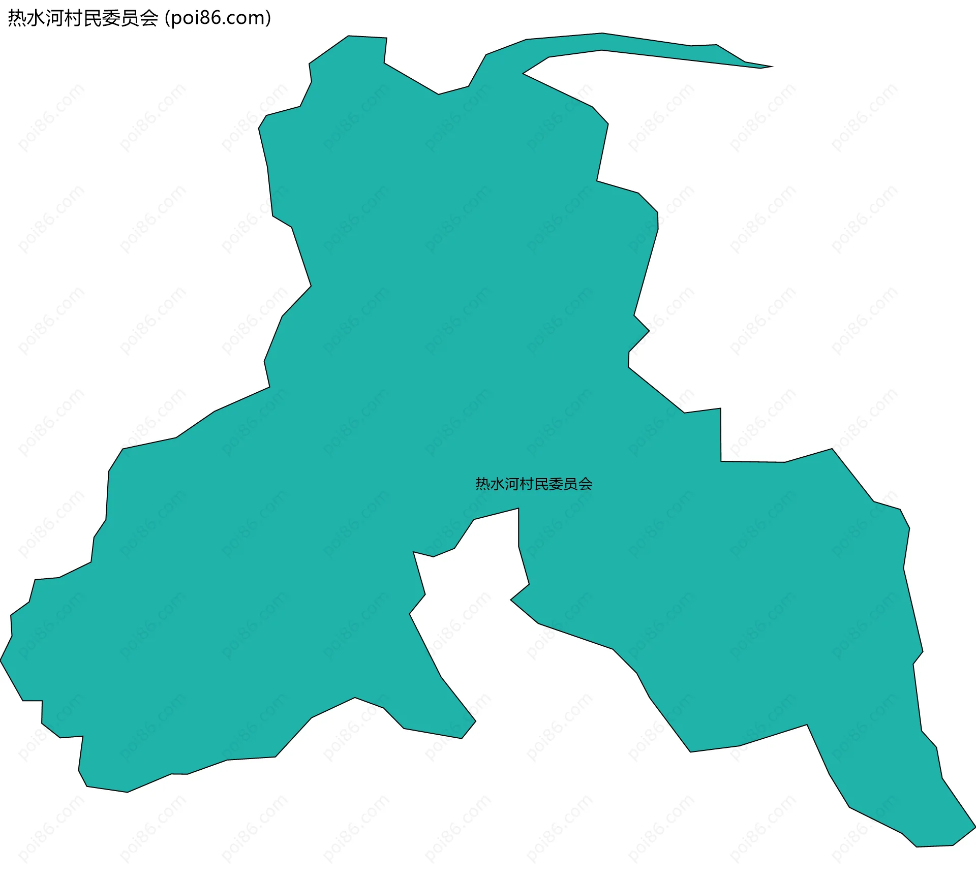 热水河村民委员会边界地图