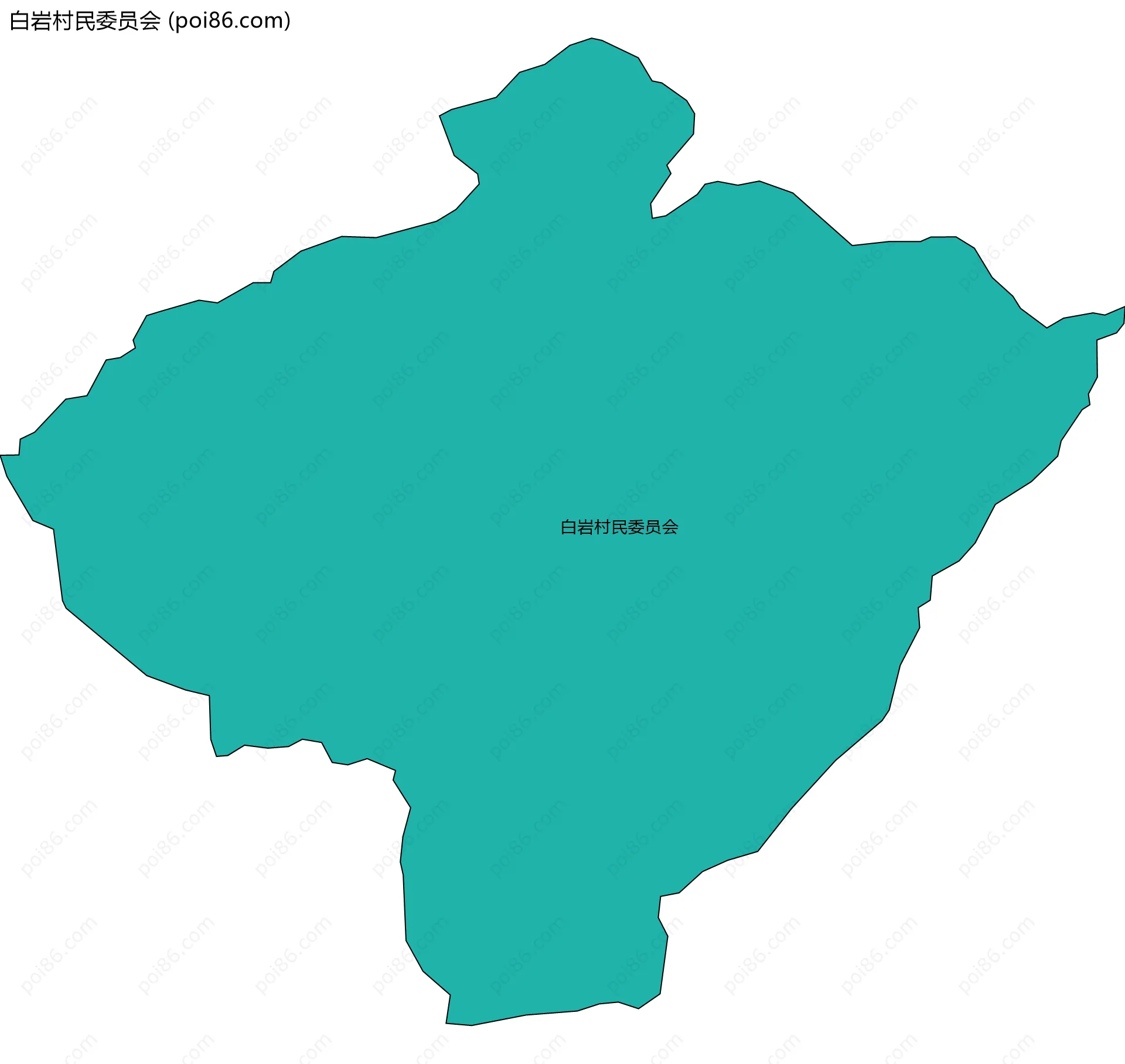 白岩村民委员会边界地图