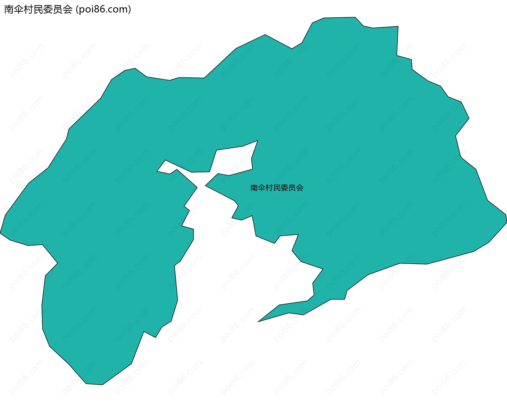 南伞村民委员会边界地图