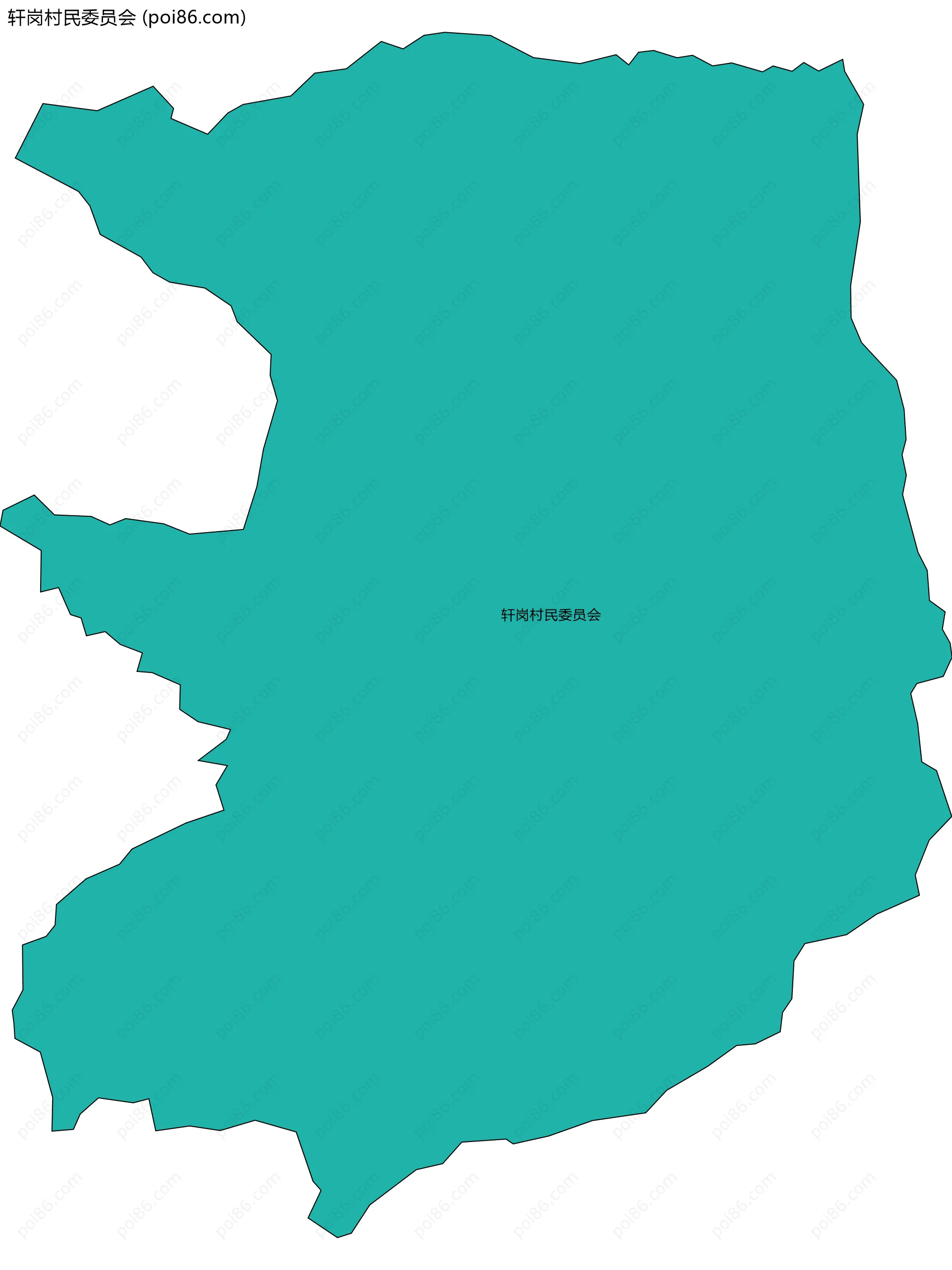 轩岗村民委员会边界地图