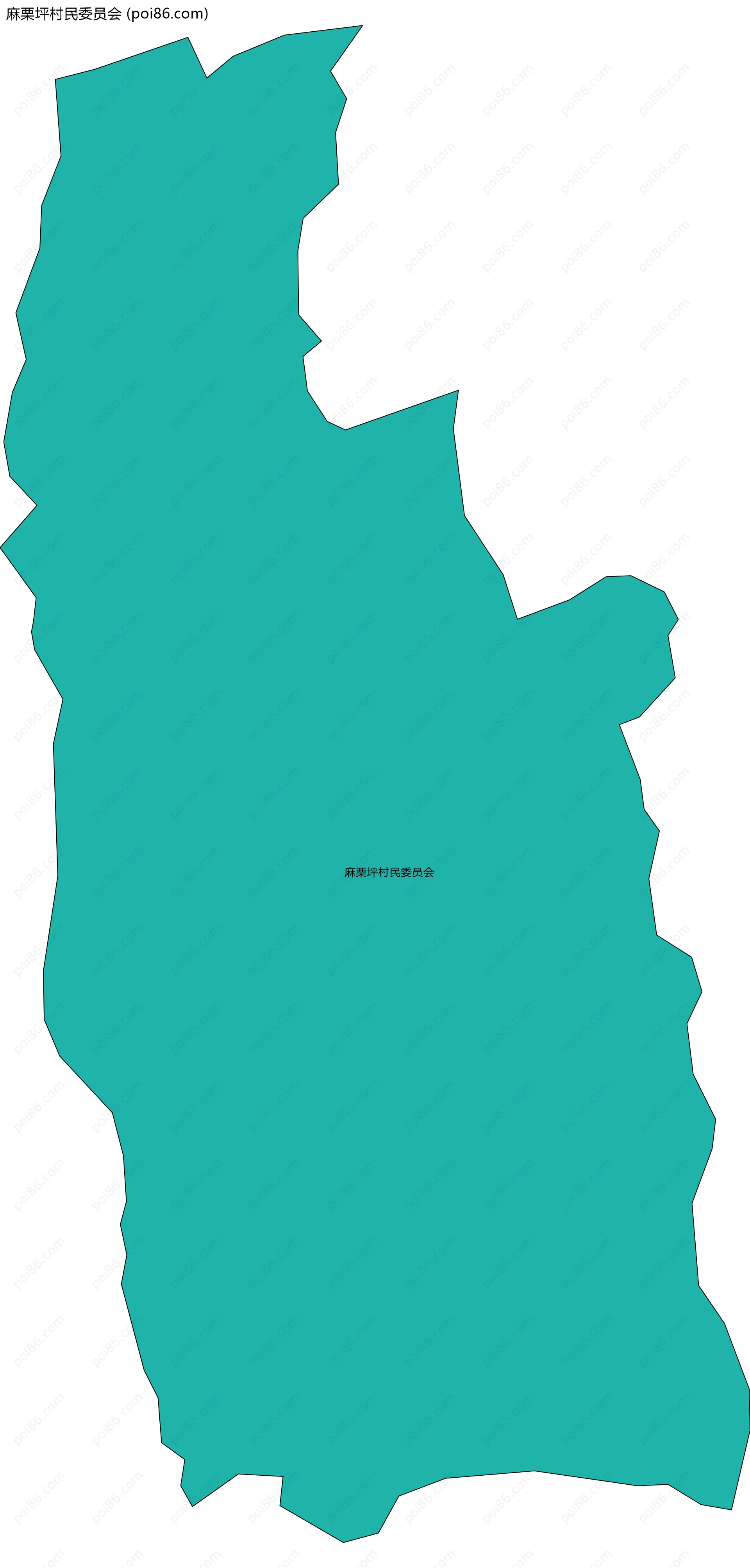 麻栗坪村民委员会边界地图