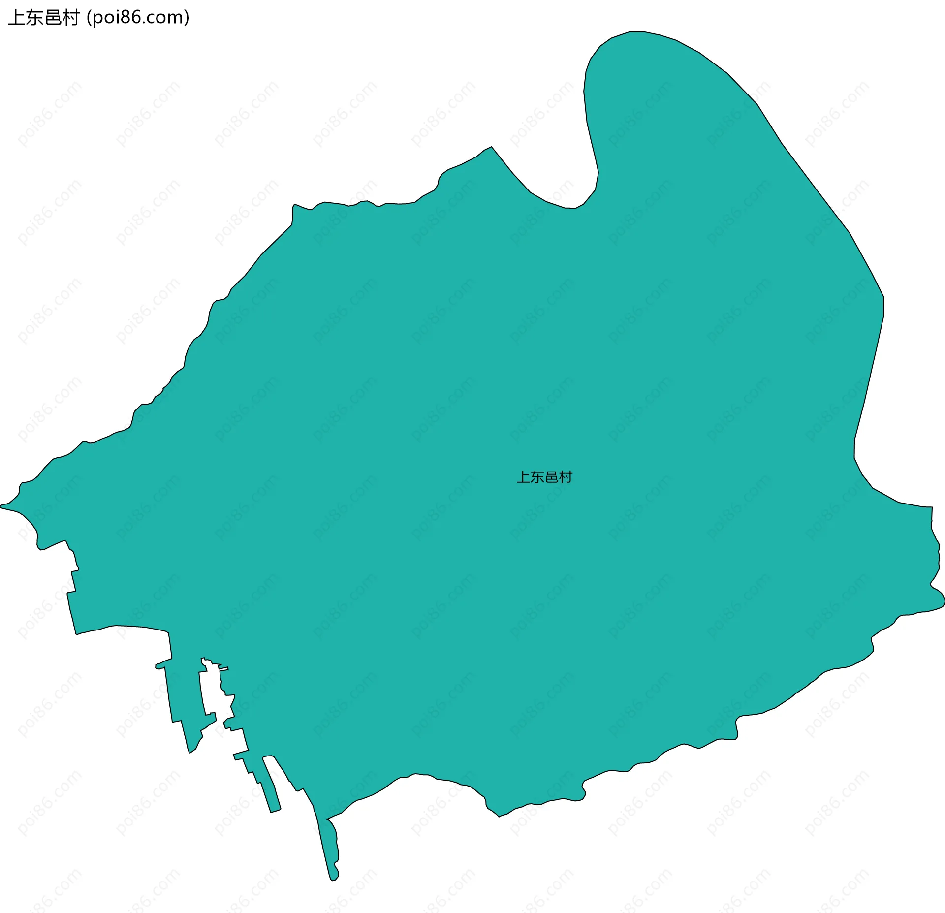 上东邑村边界地图