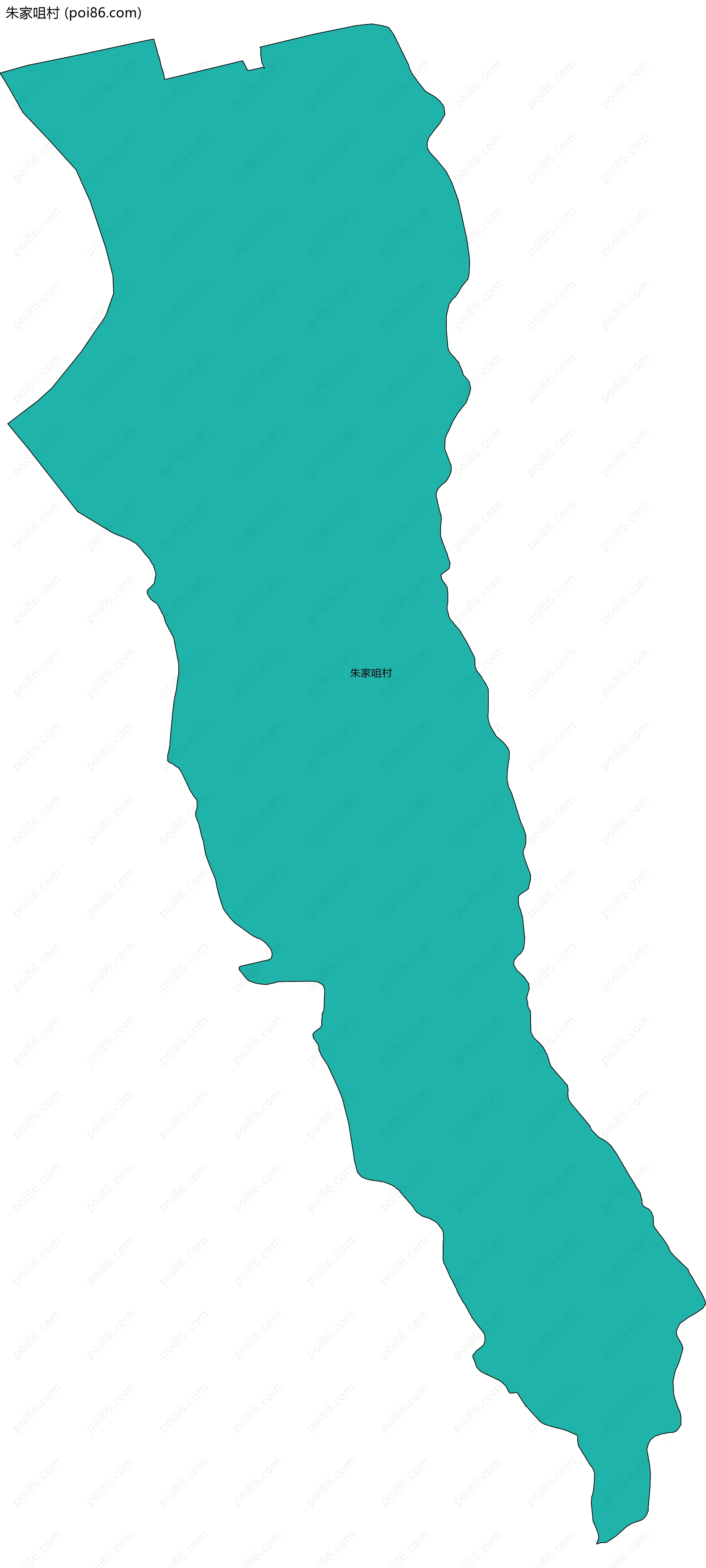 朱家咀村边界地图