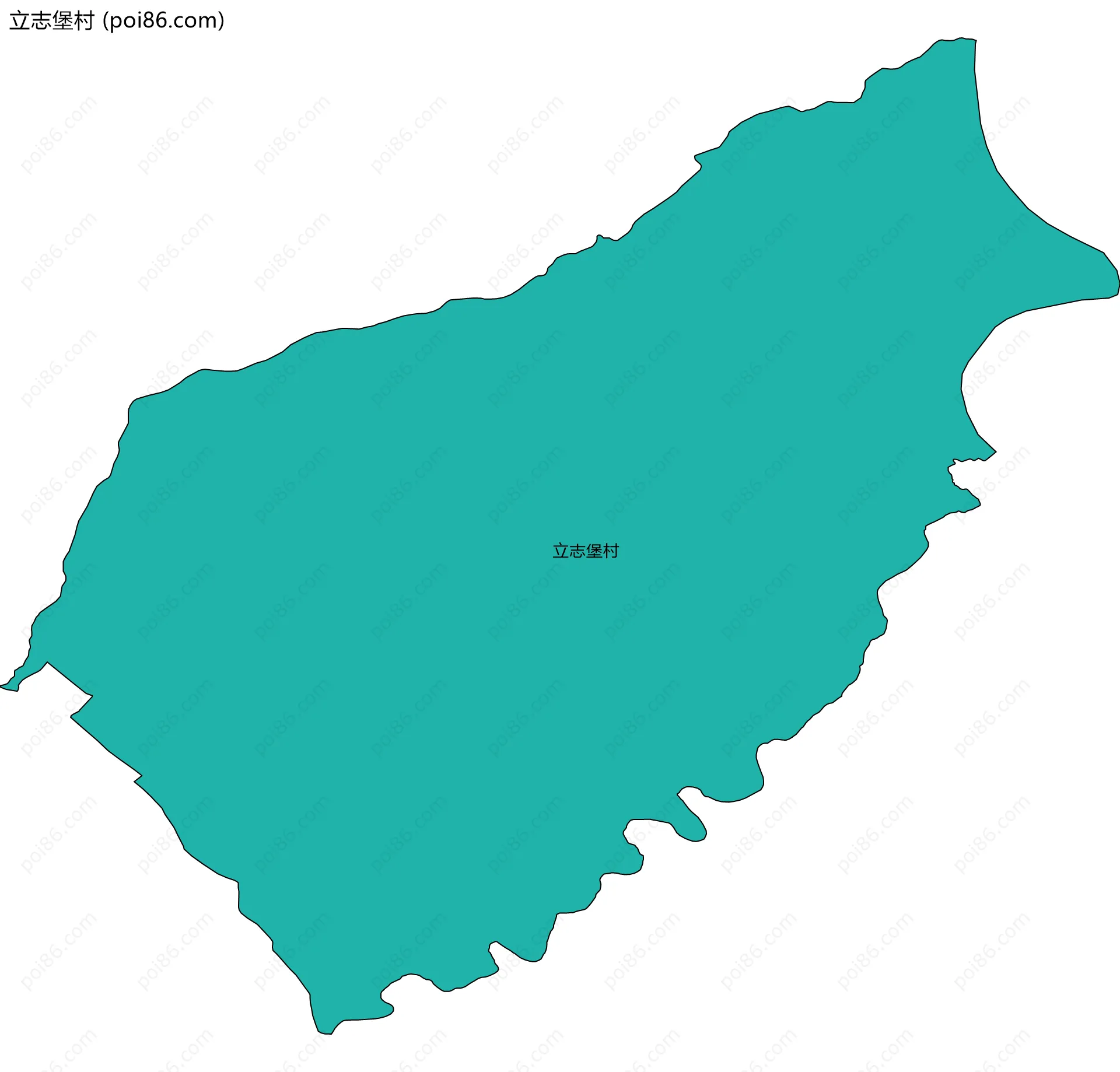 立志堡村边界地图