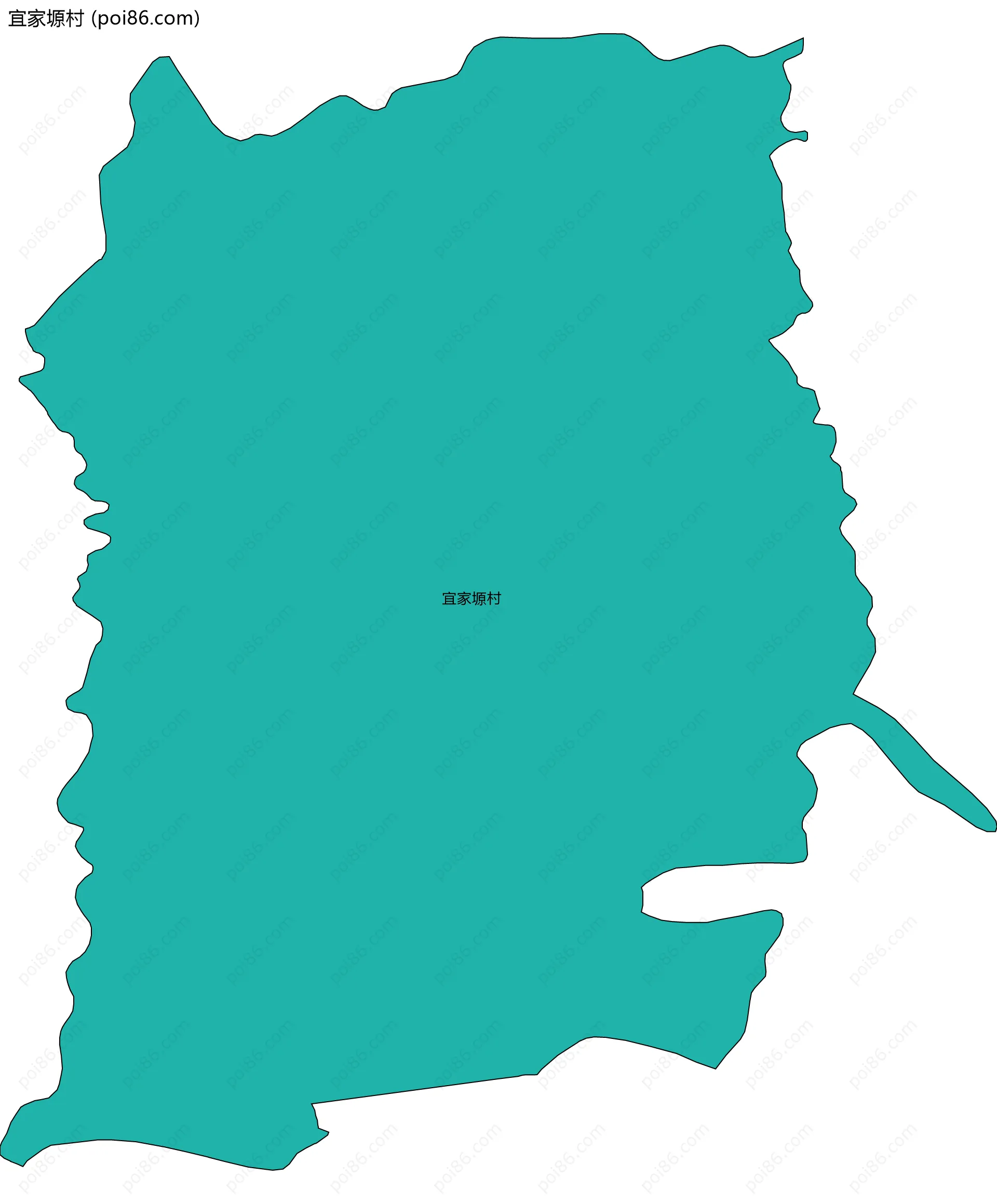 宜家塬村边界地图