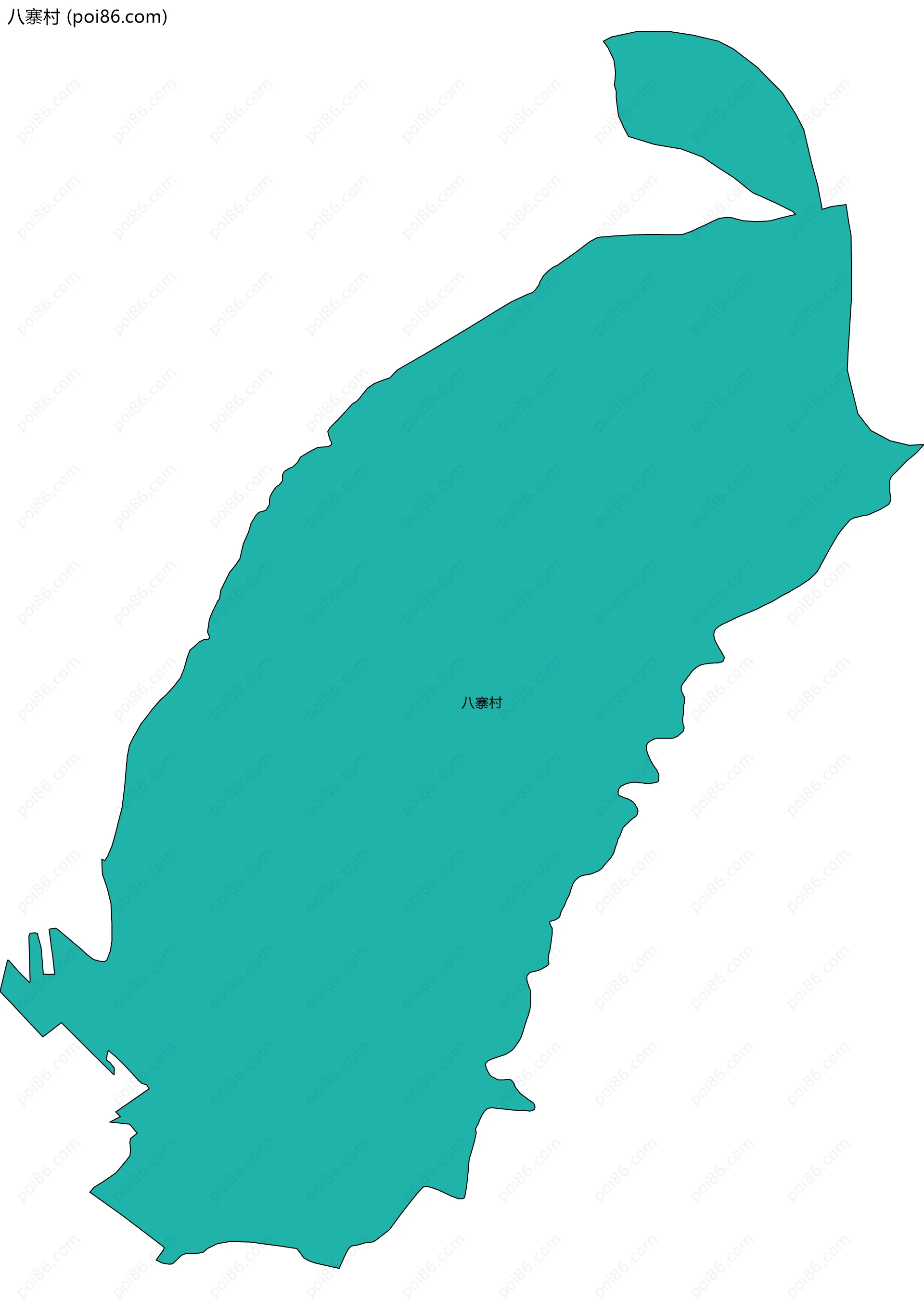 八寨村边界地图