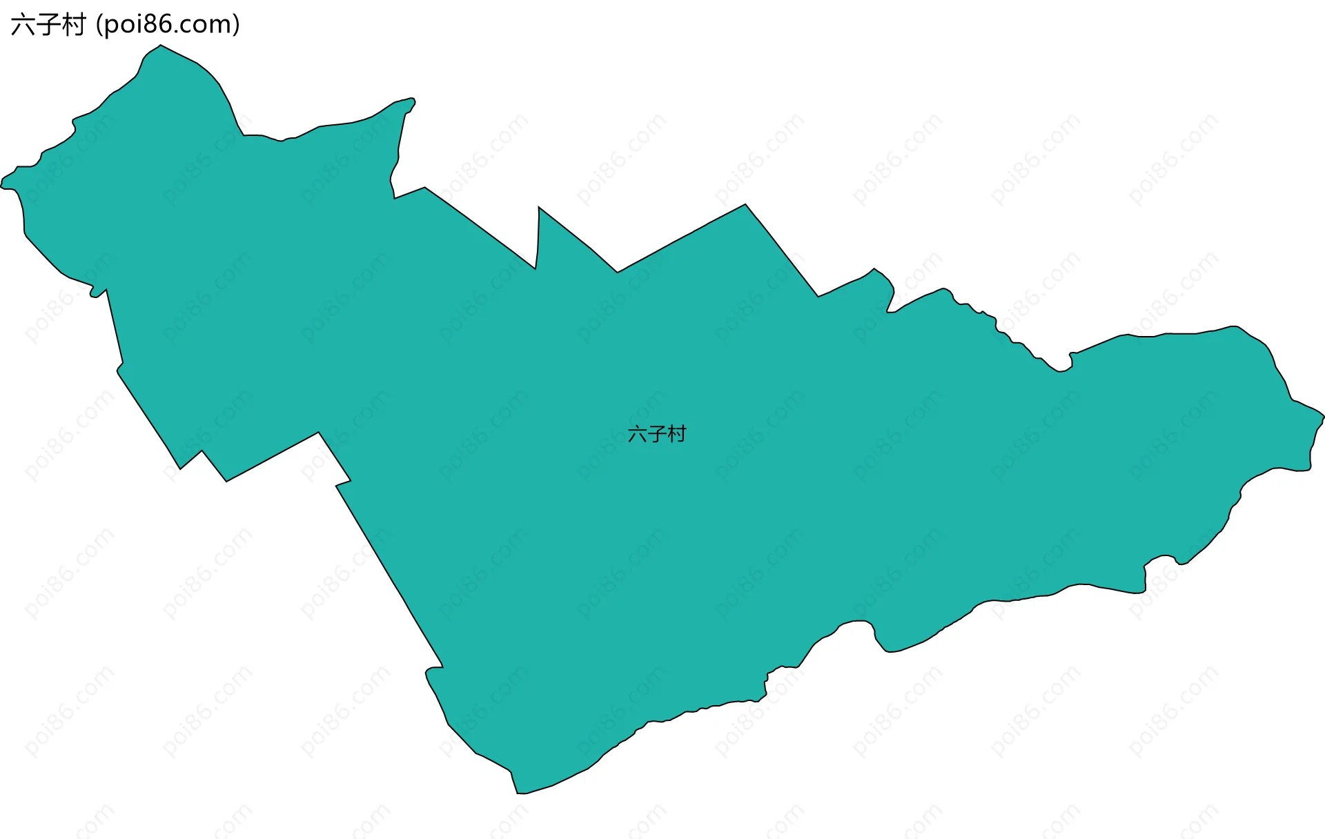 六子村边界地图