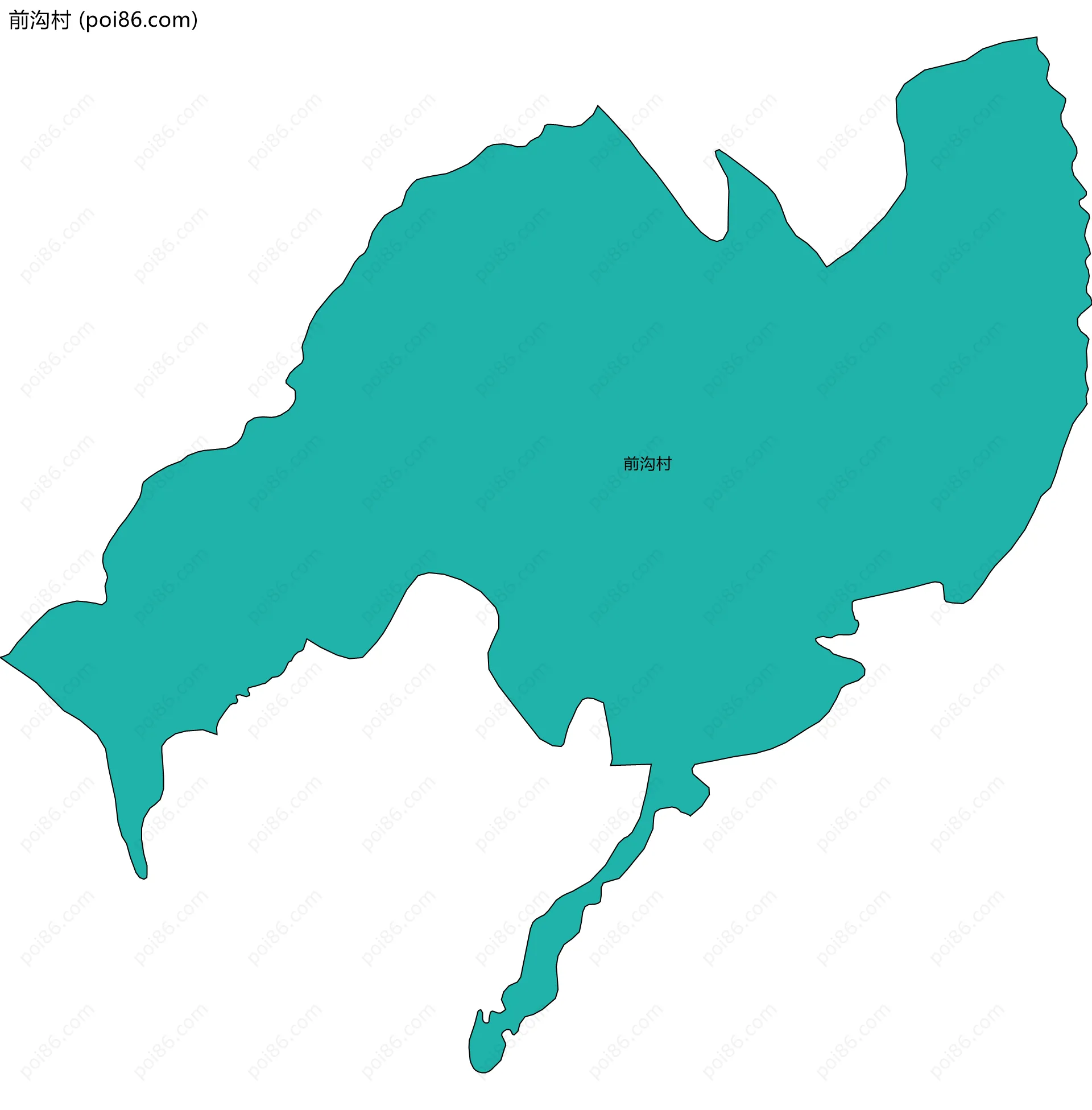 前沟村边界地图